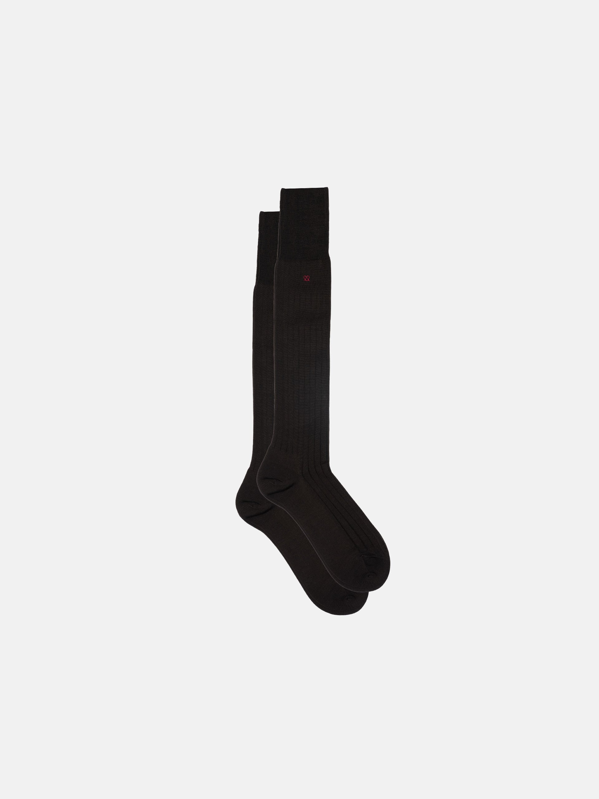The Sock - Knee High Brown Ribbed 1