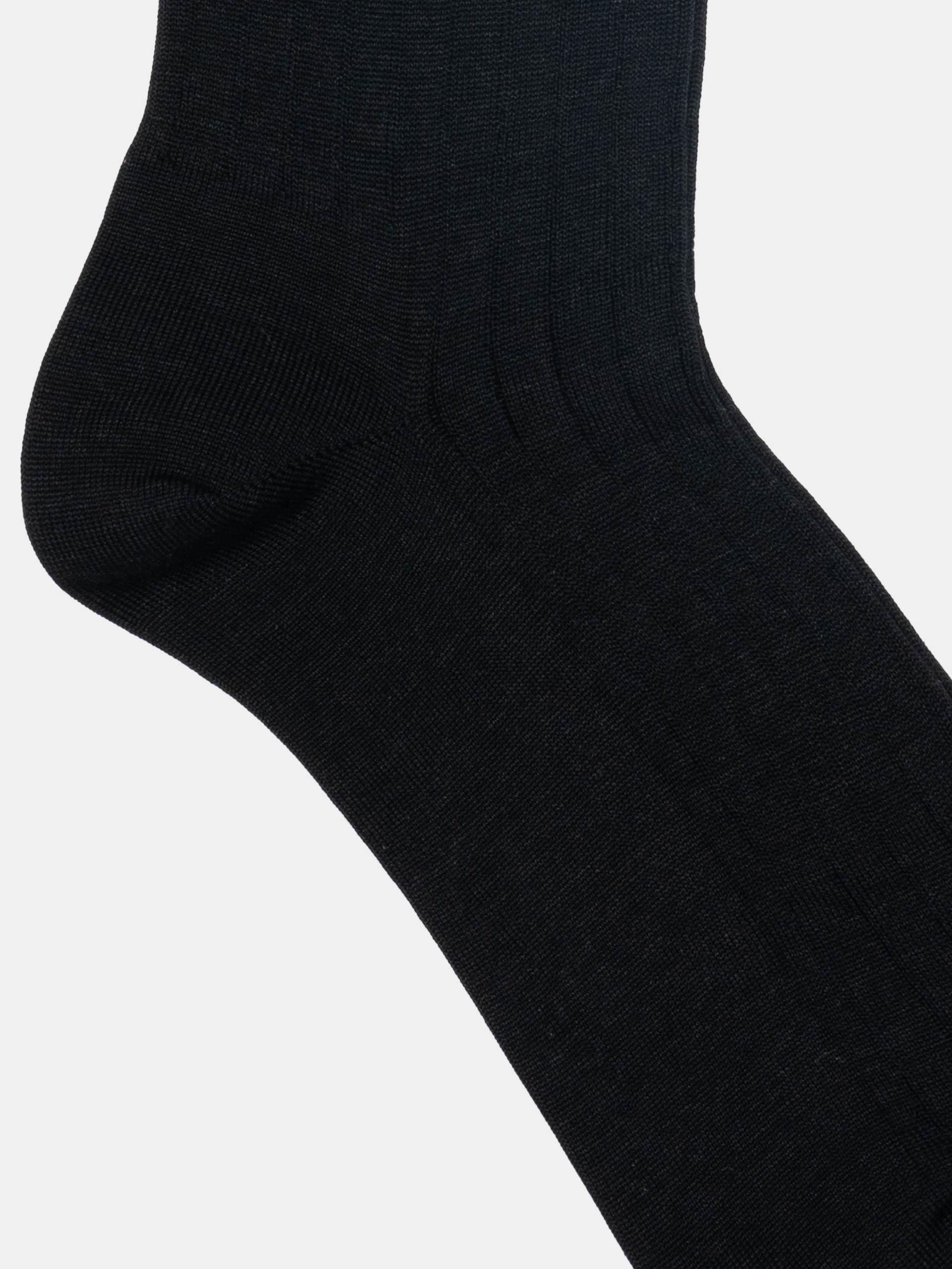 The Sock - Knee High Dark Grey Ribbed 2