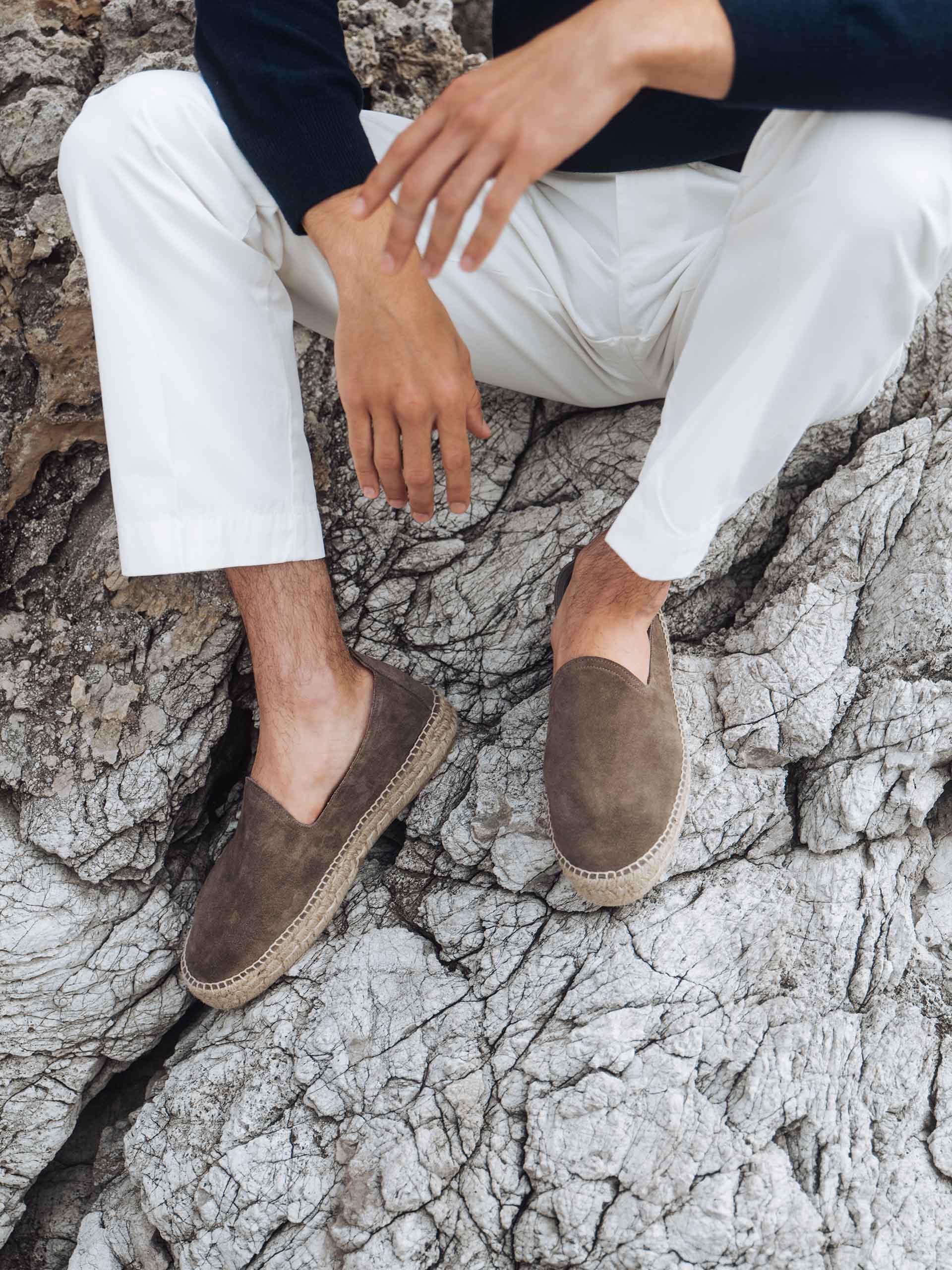 The Espadrille Taupe Suede 2