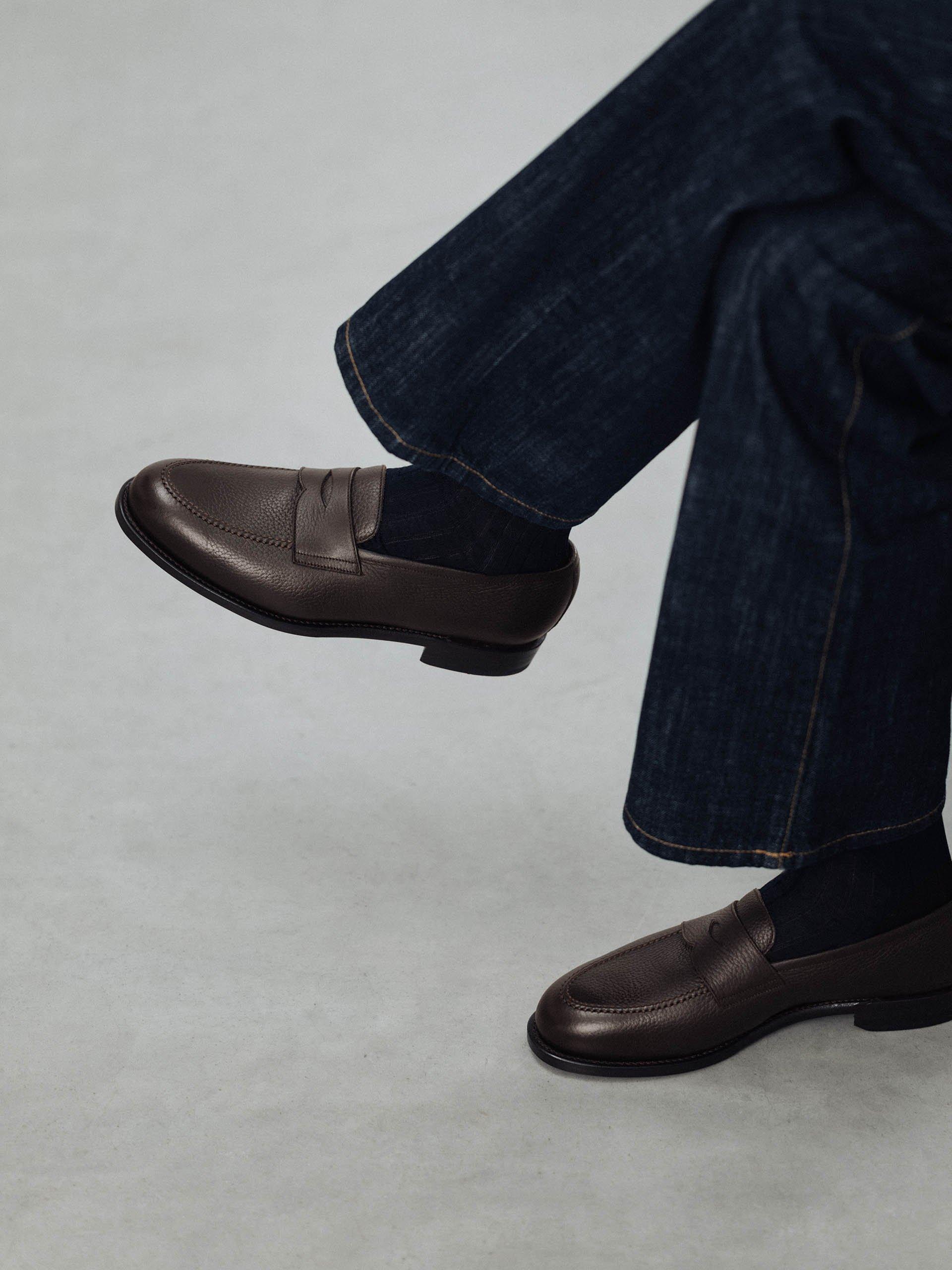 Der Penny Loafer Brown Grain 2