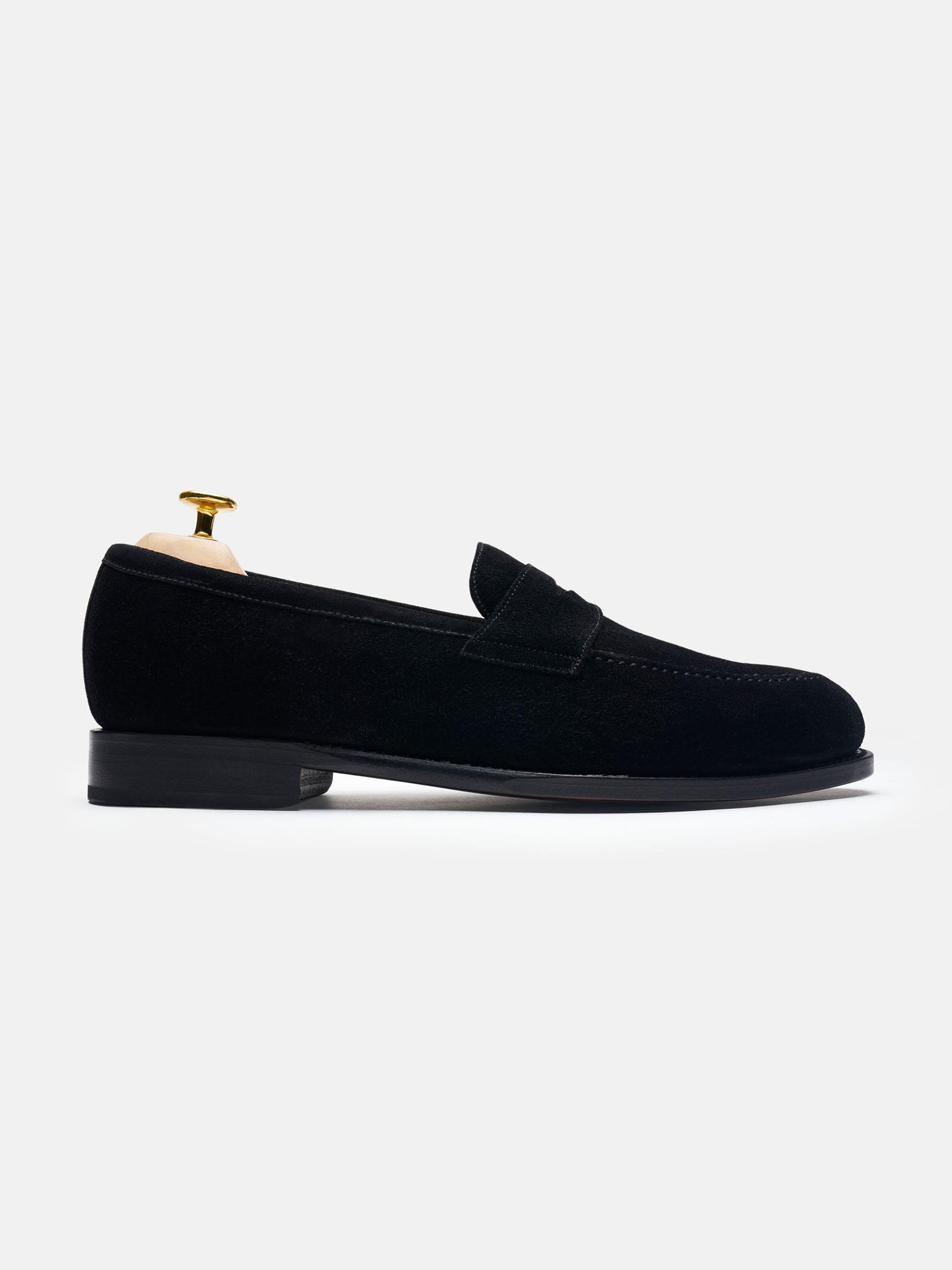 Der Penny Loafer Black Suede 1