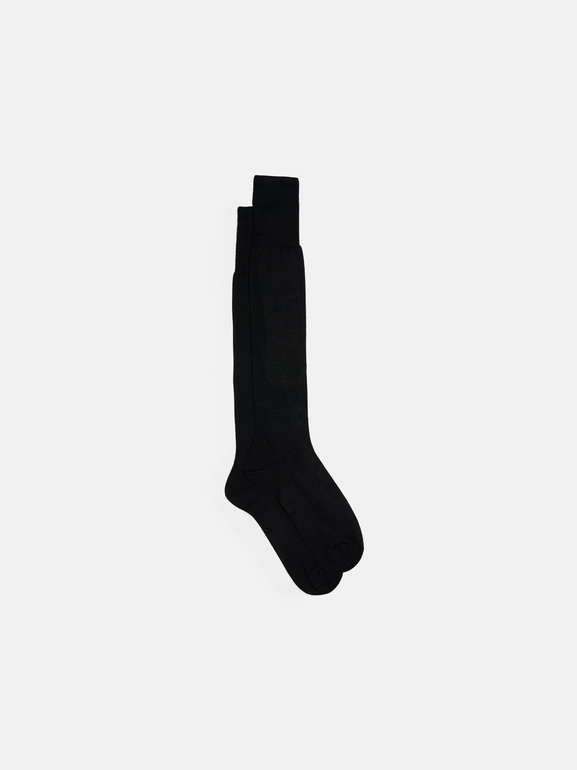 The Silk Sock - Knee High Black 1