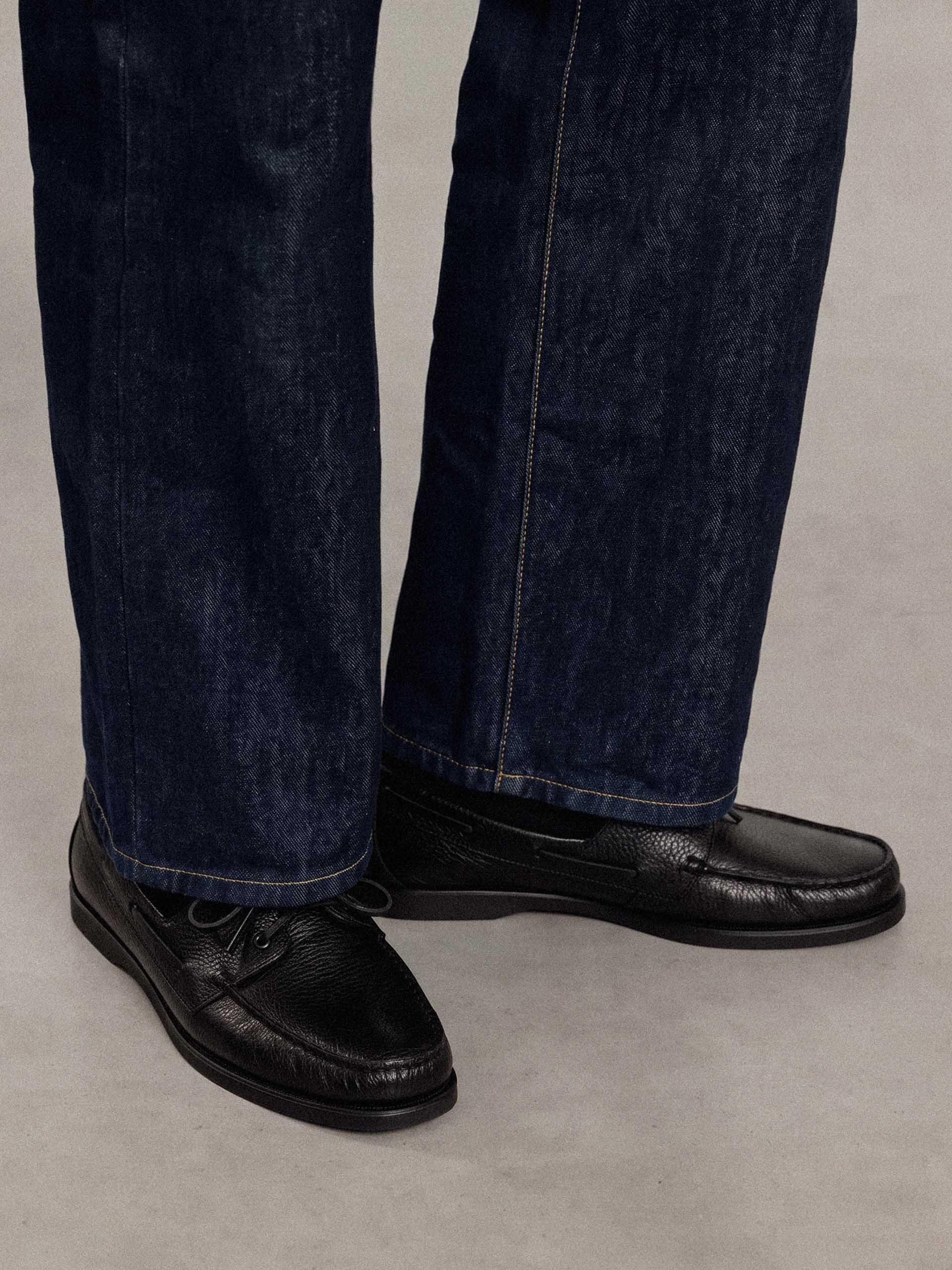The Boat Shoe Black Grain 2