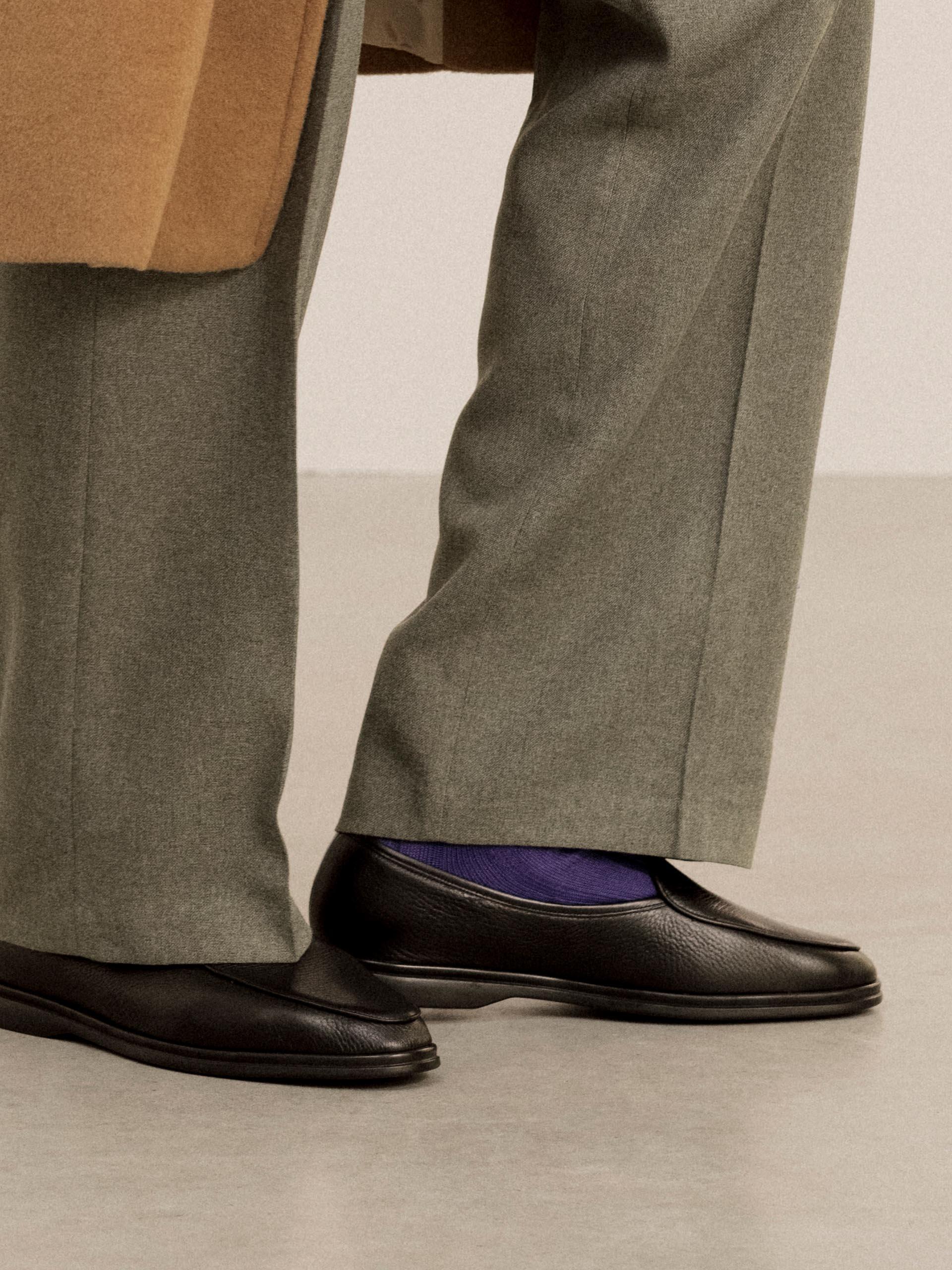 The Belgian Rubber Sole Black Deerskin 2