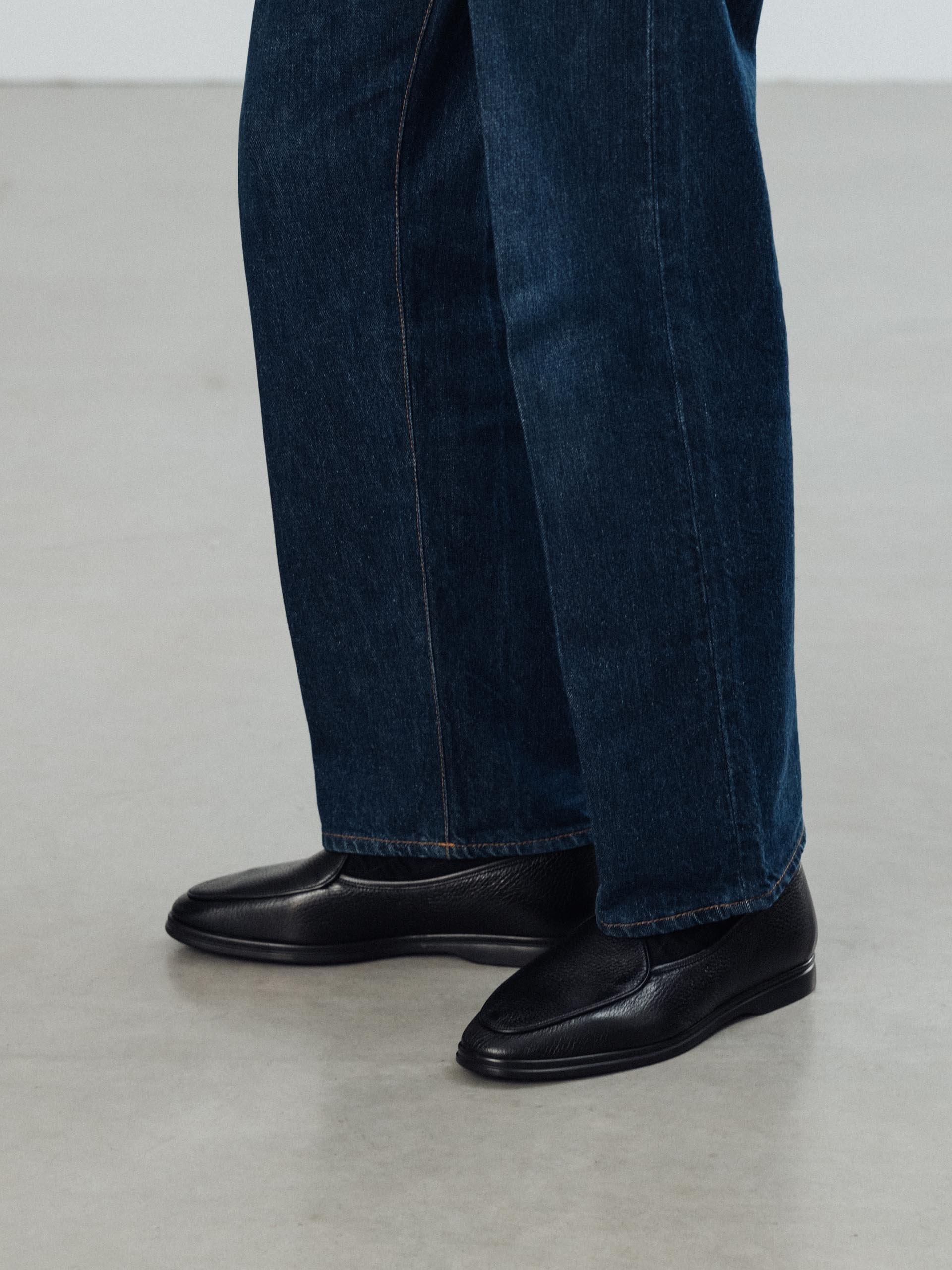 The Belgian Rubber Sole Black Deerskin 2