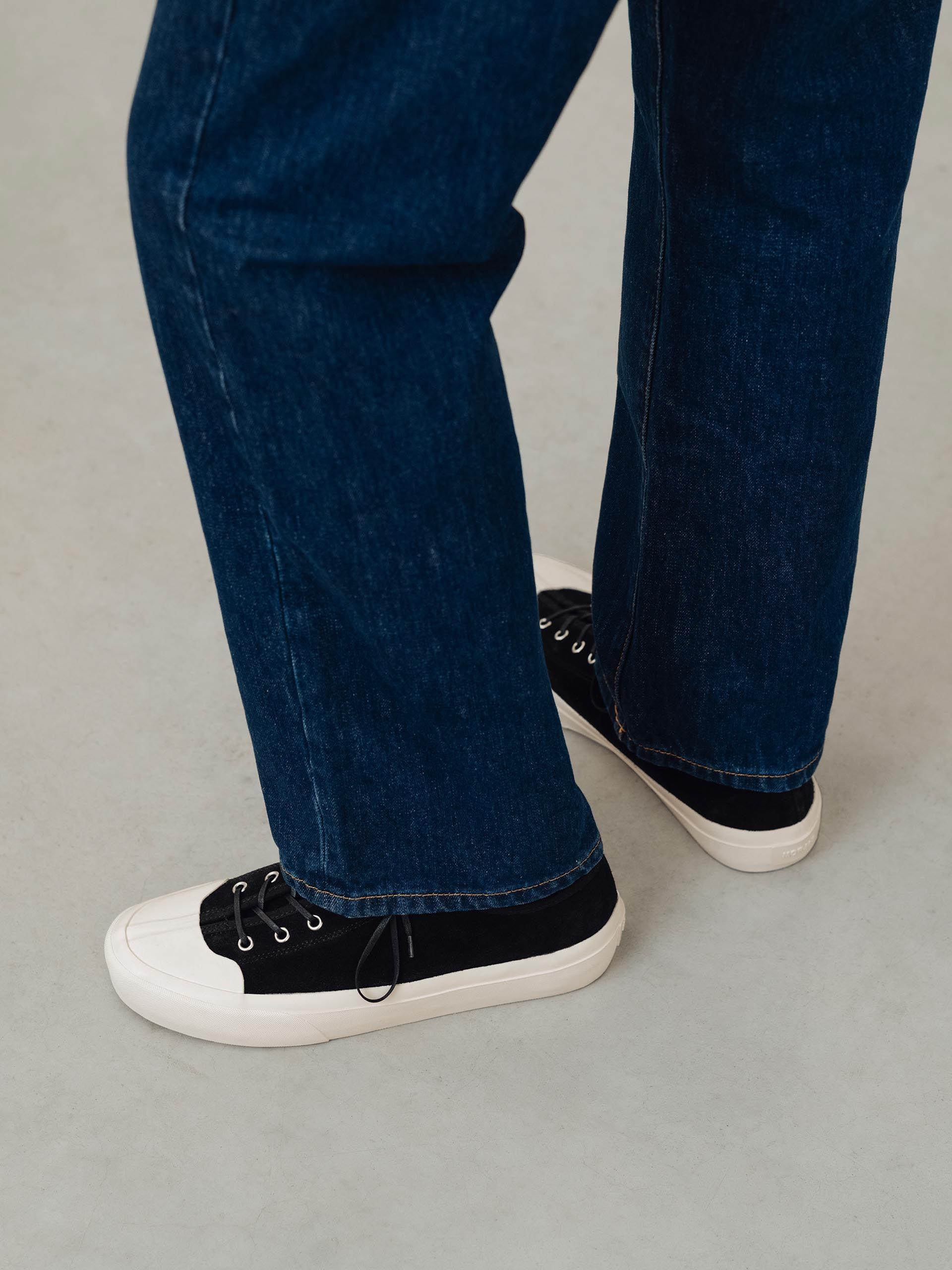 The Plimsoll Black Suede 2