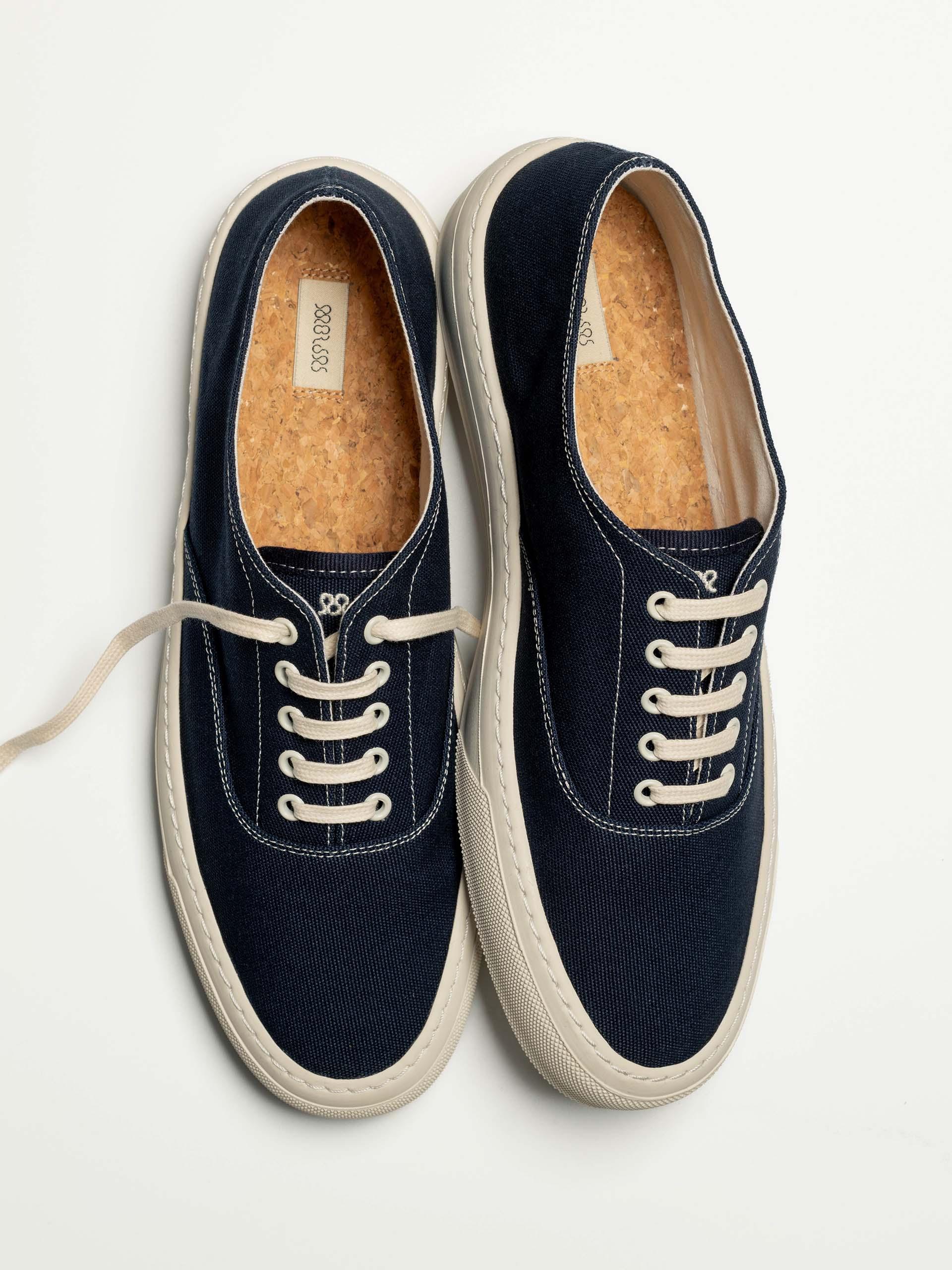 The Deck Shoe Navy Canvas 2
