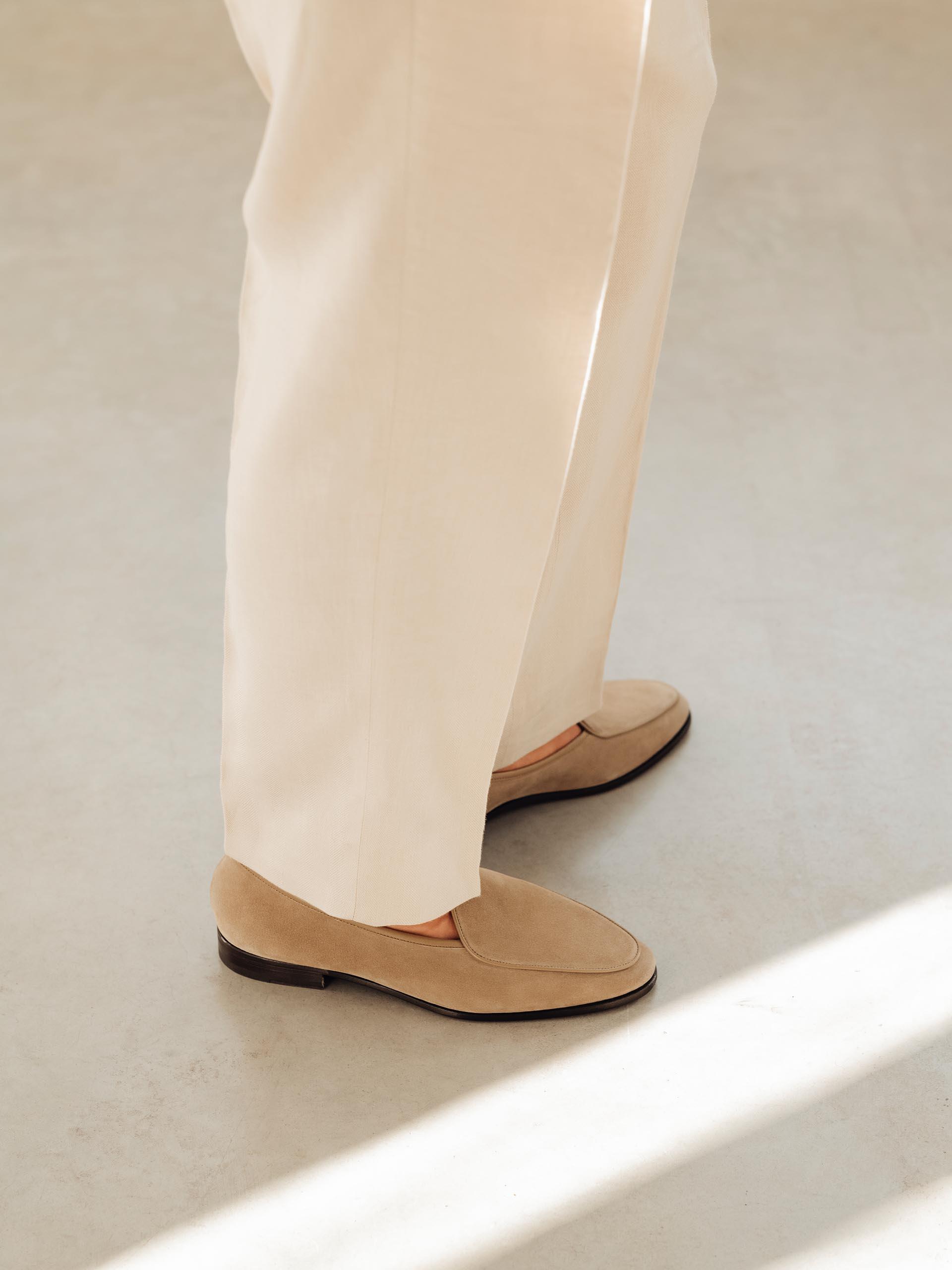 The Belgian Unlined Beige Suede 2