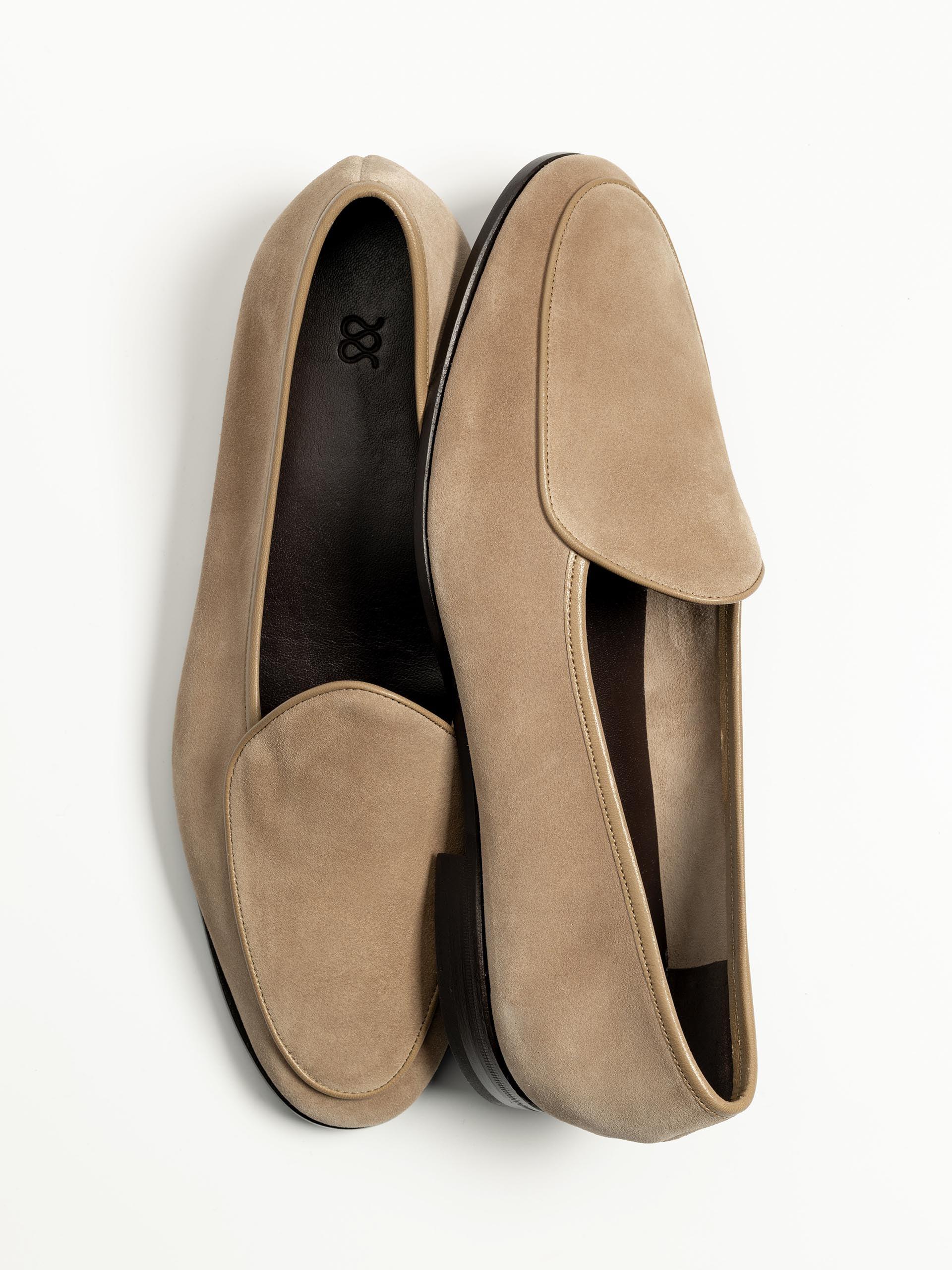 The Belgian Unlined Beige Suede 2