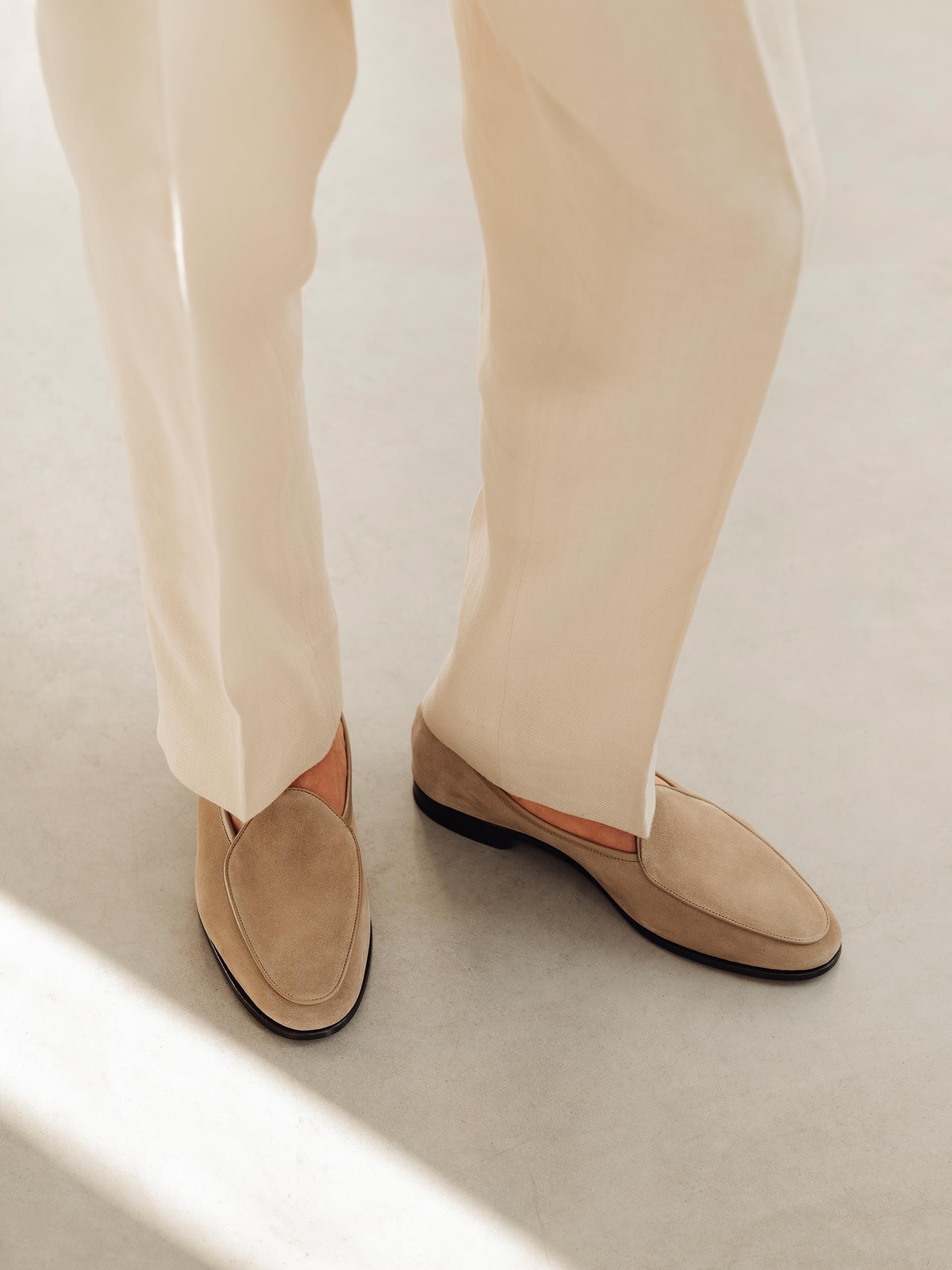 The Belgian Unlined Beige Suede 2