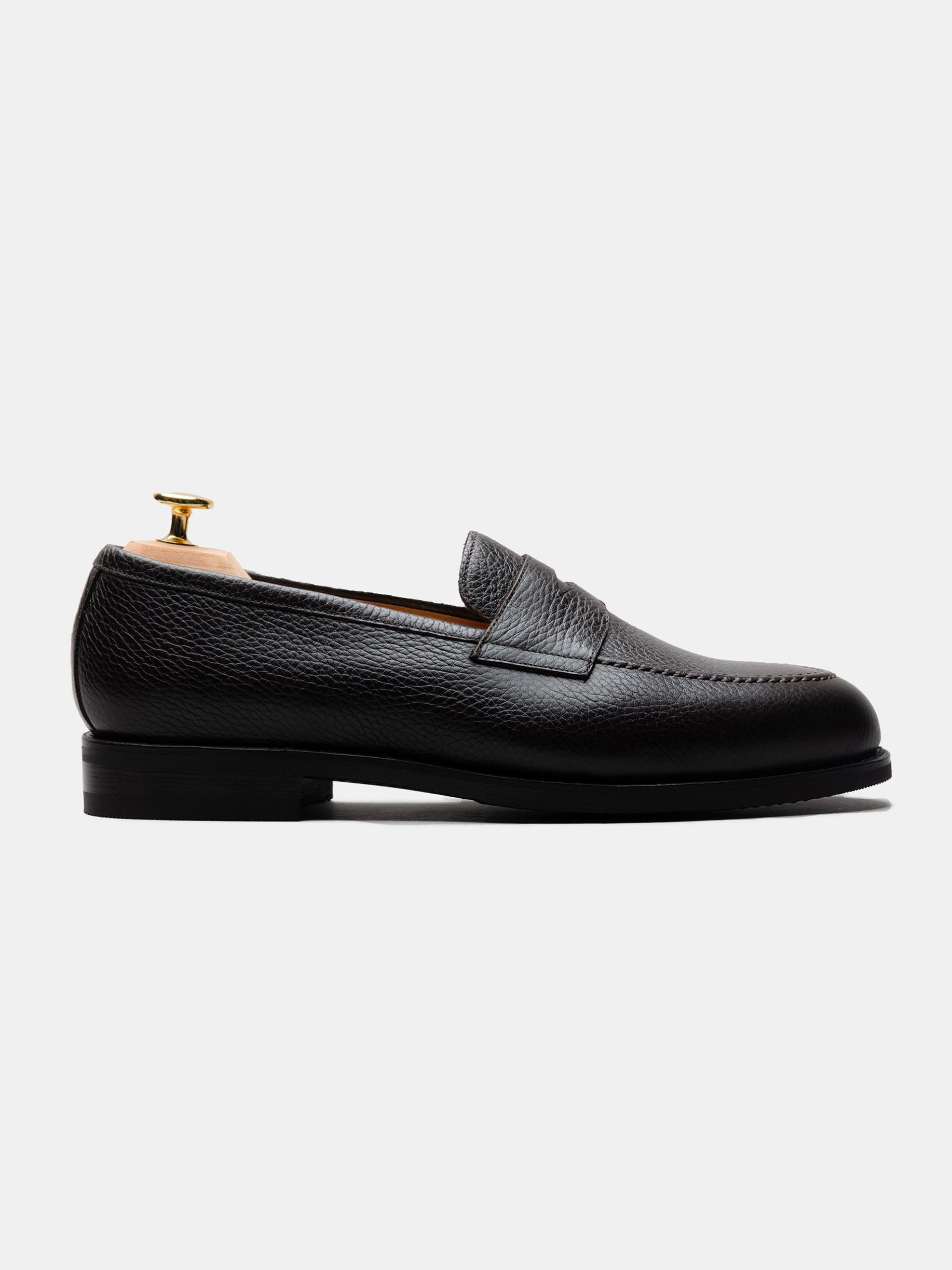The Penny Loafer Rubber Sole Brown Grain 1