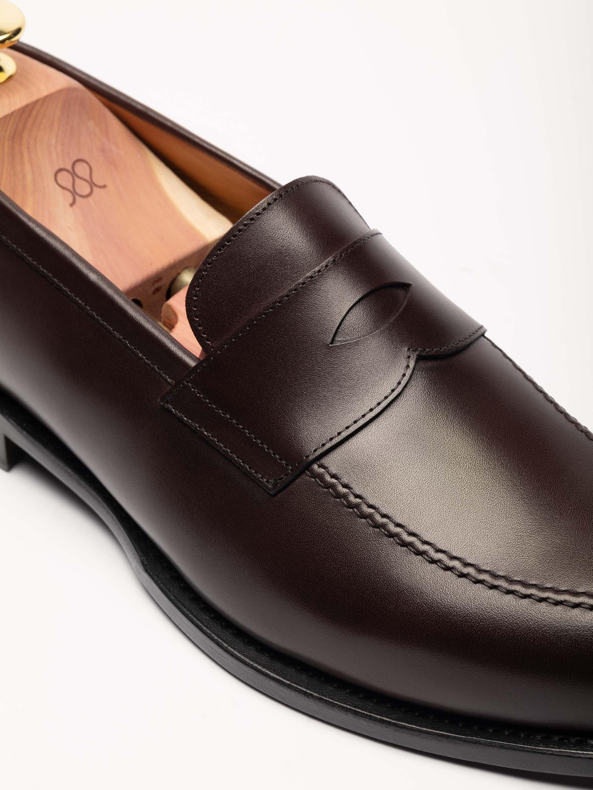 The Penny Loafer - Light Wear and Tear Burgundy Calf 2