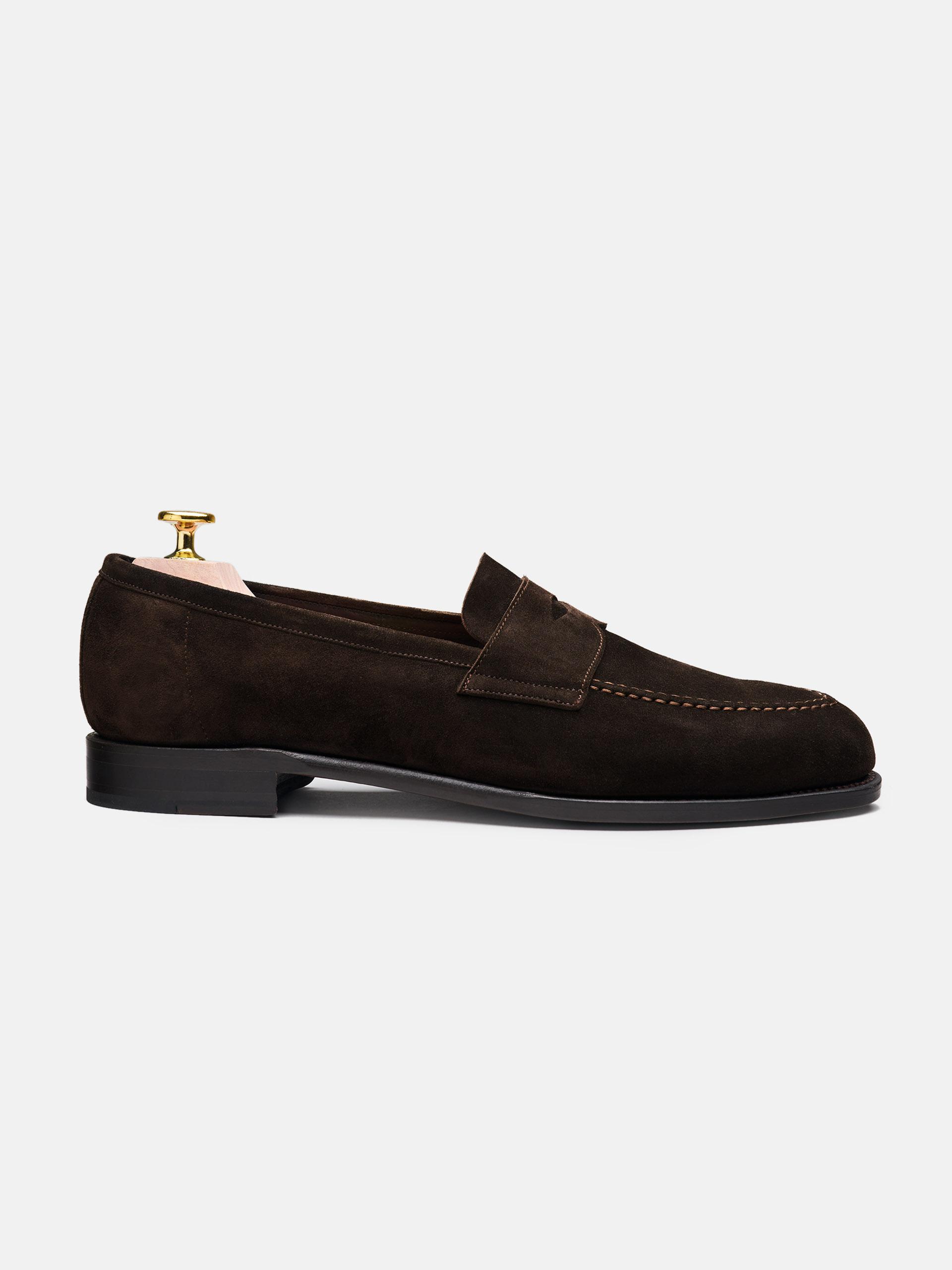 The Penny Loafer Unlined - Light Wear and Tear Brown Suede 1