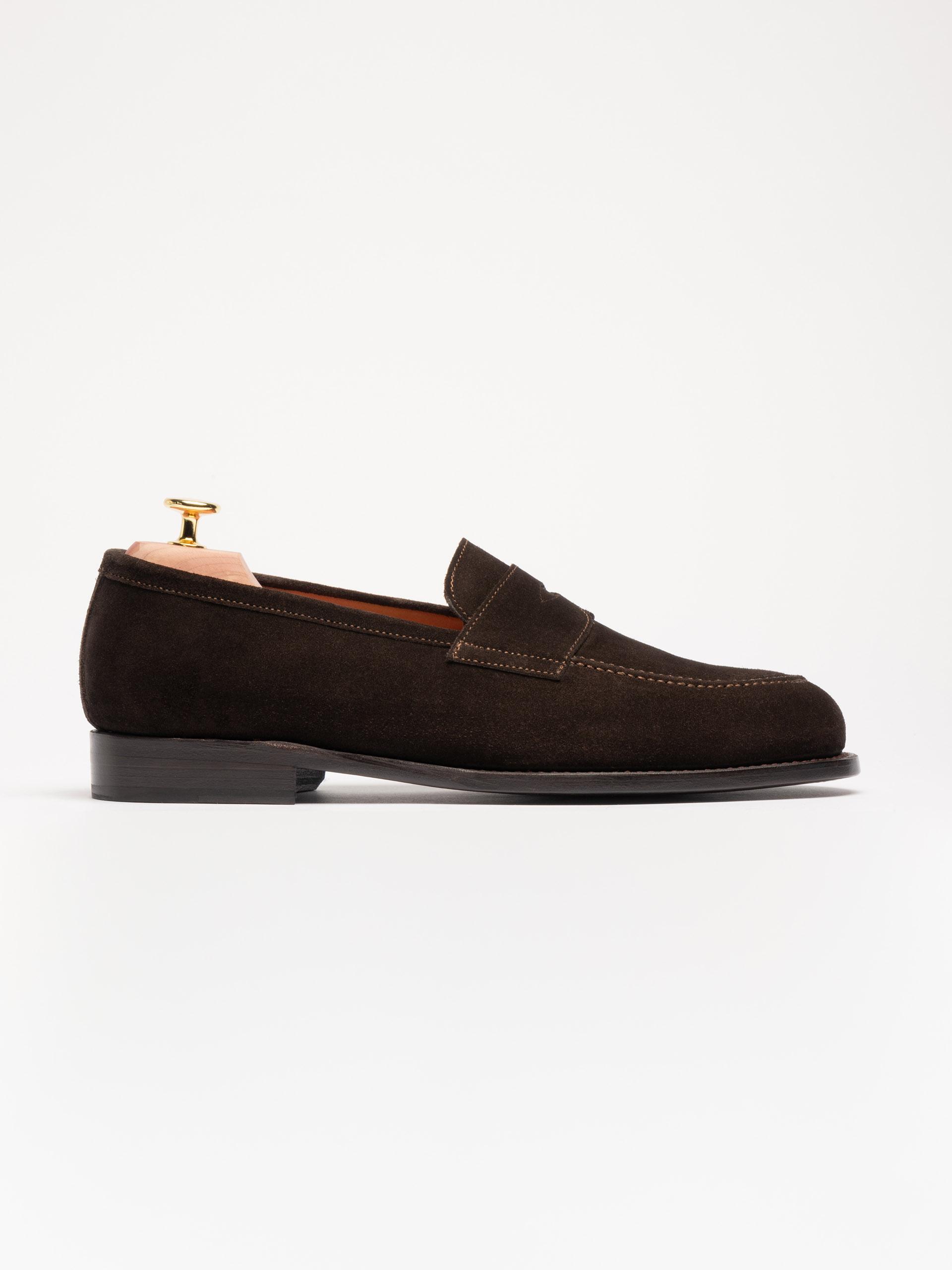 The Penny Loafer - Light Wear and Tear Brown Suede 1