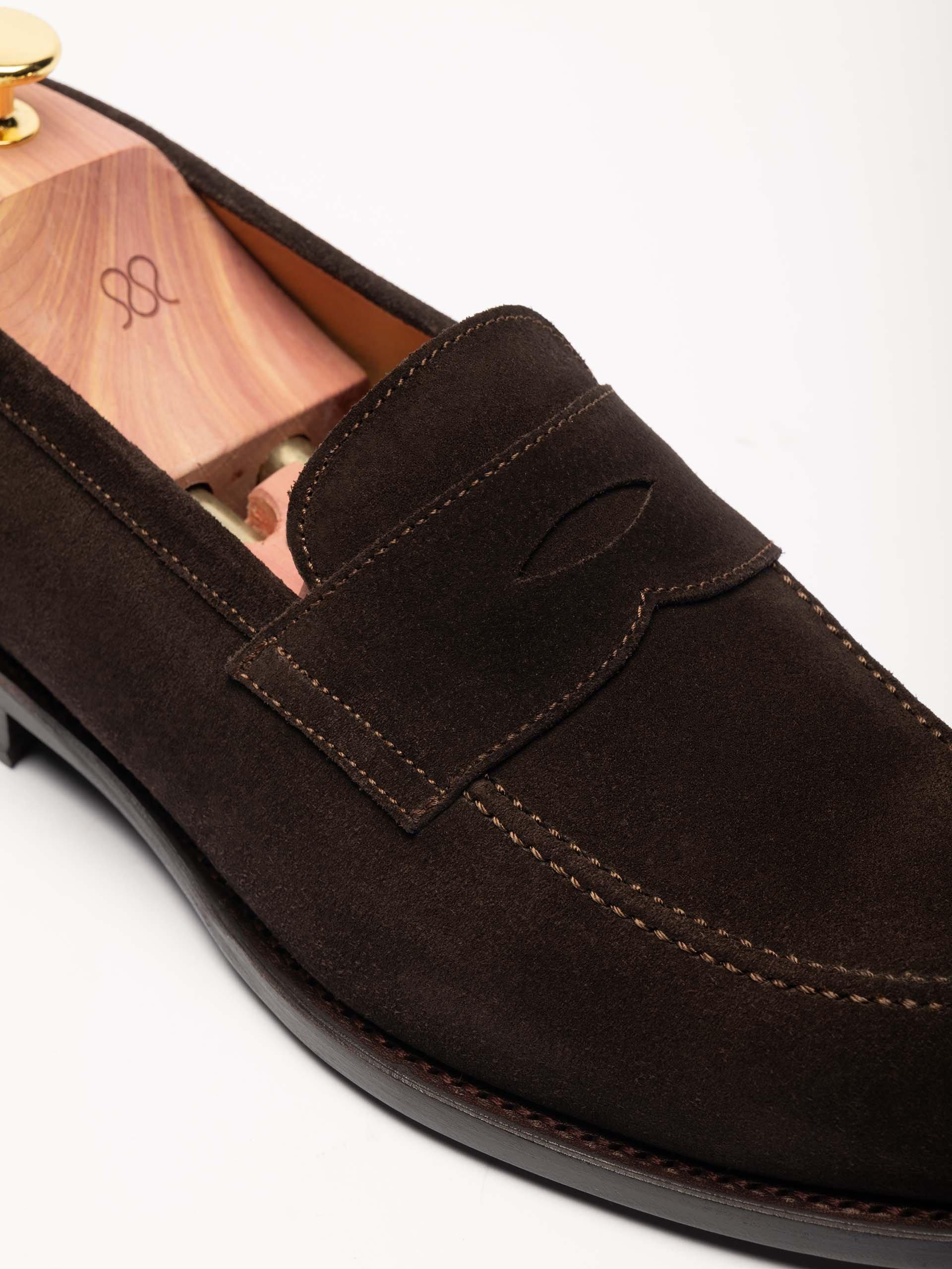 The Penny Loafer - Light Wear and Tear Brown Suede 2
