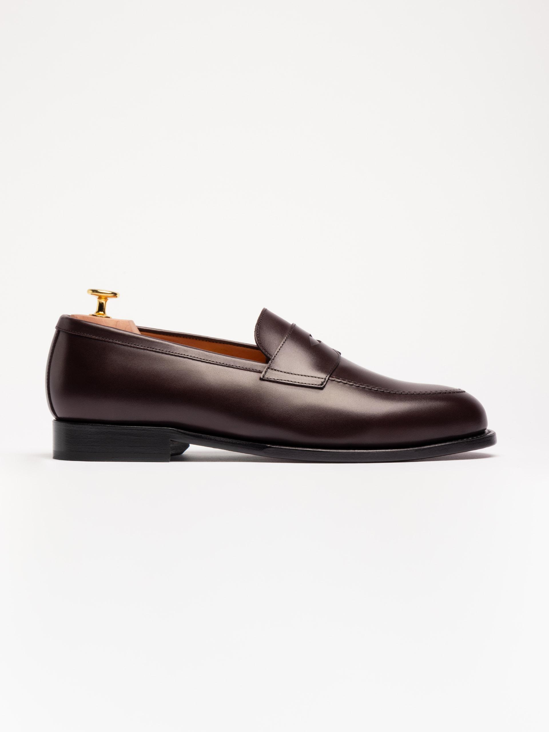 The Penny Loafer - Rubber Sole - Light Wear and Tear Burgundy Calf 1