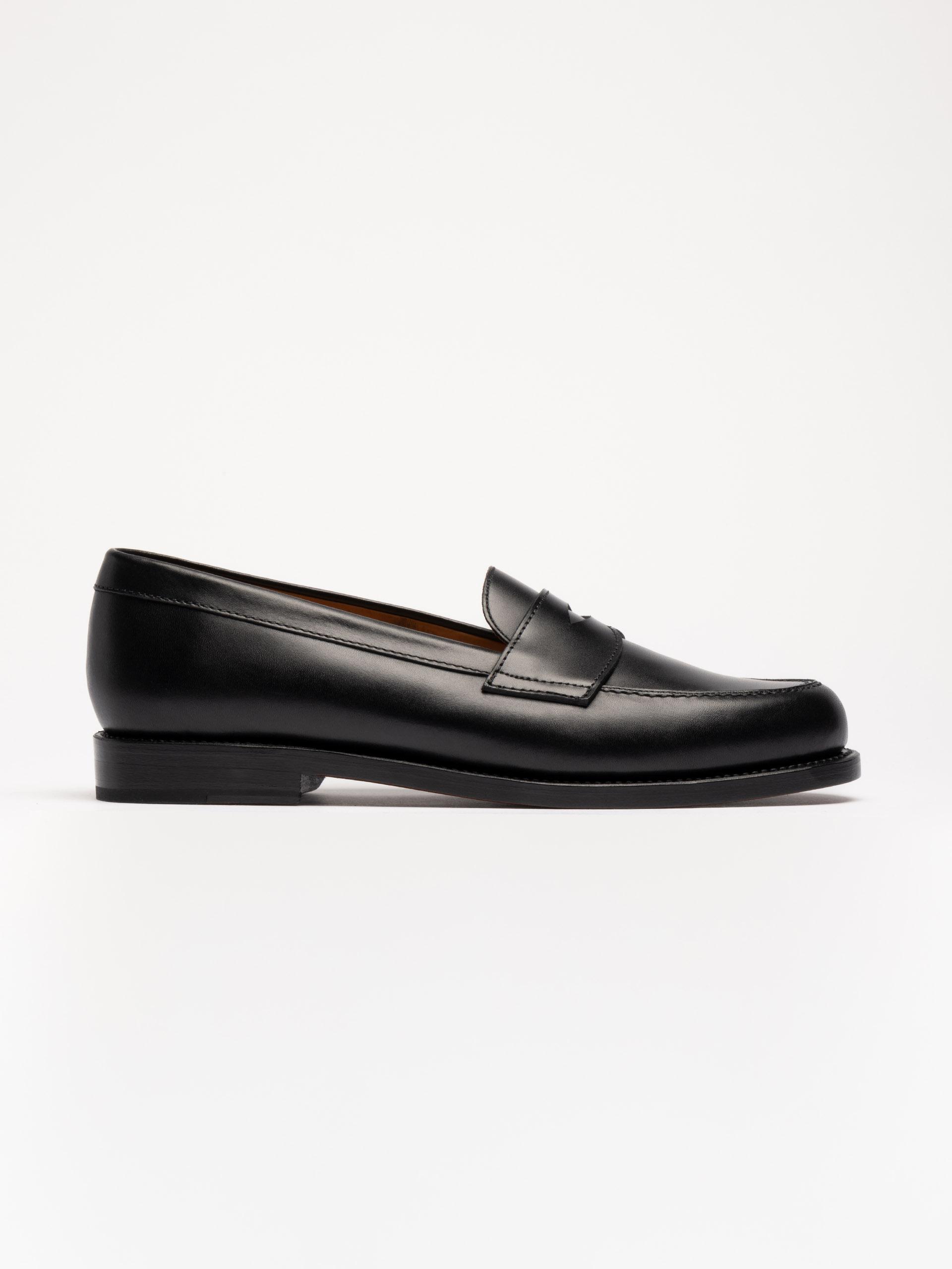 The Ivy Loafer - Light Wear and Tear Black Calf 1