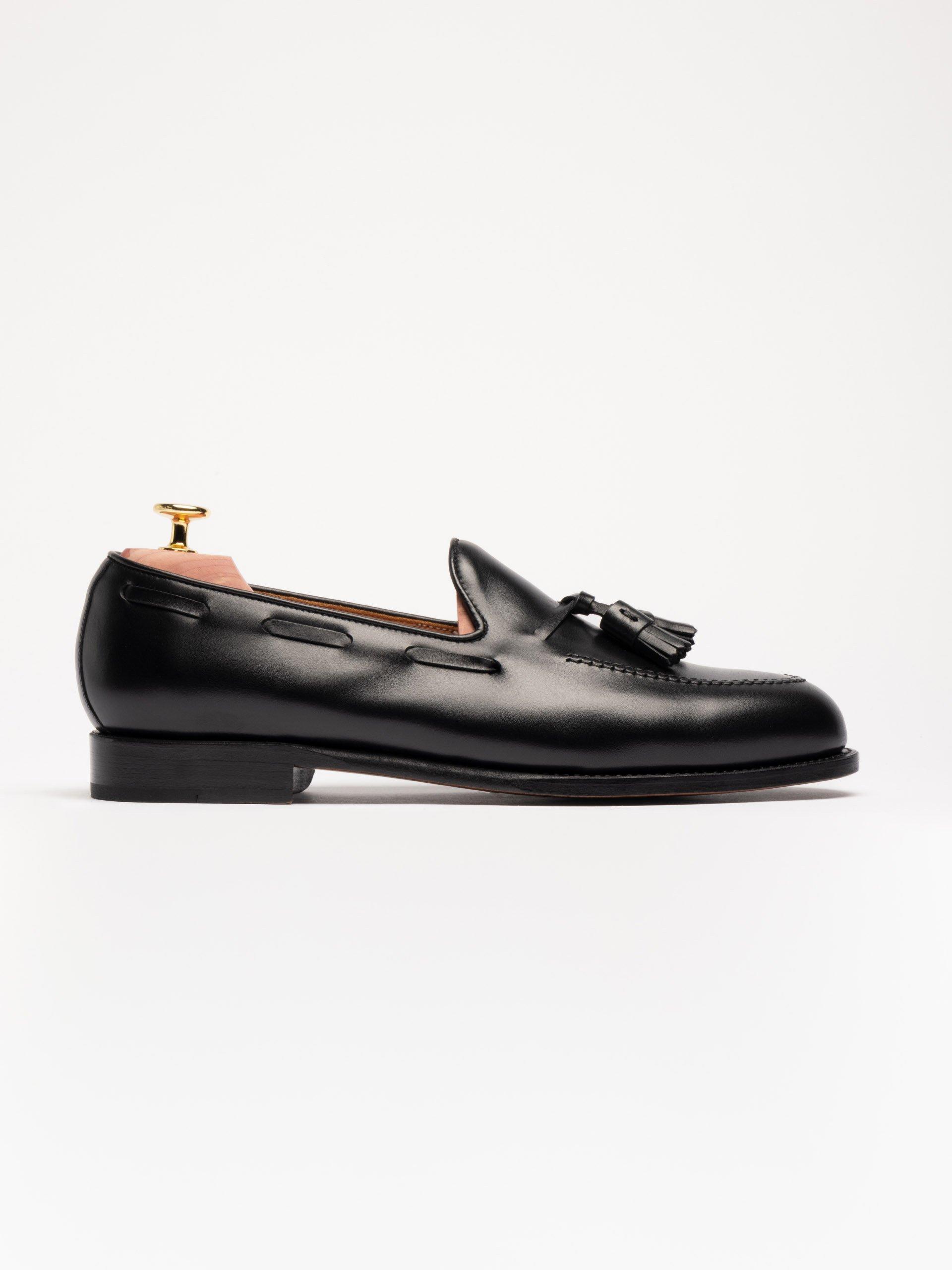 The Tassel Loafer - Light Wear and Tear Black Calf 1