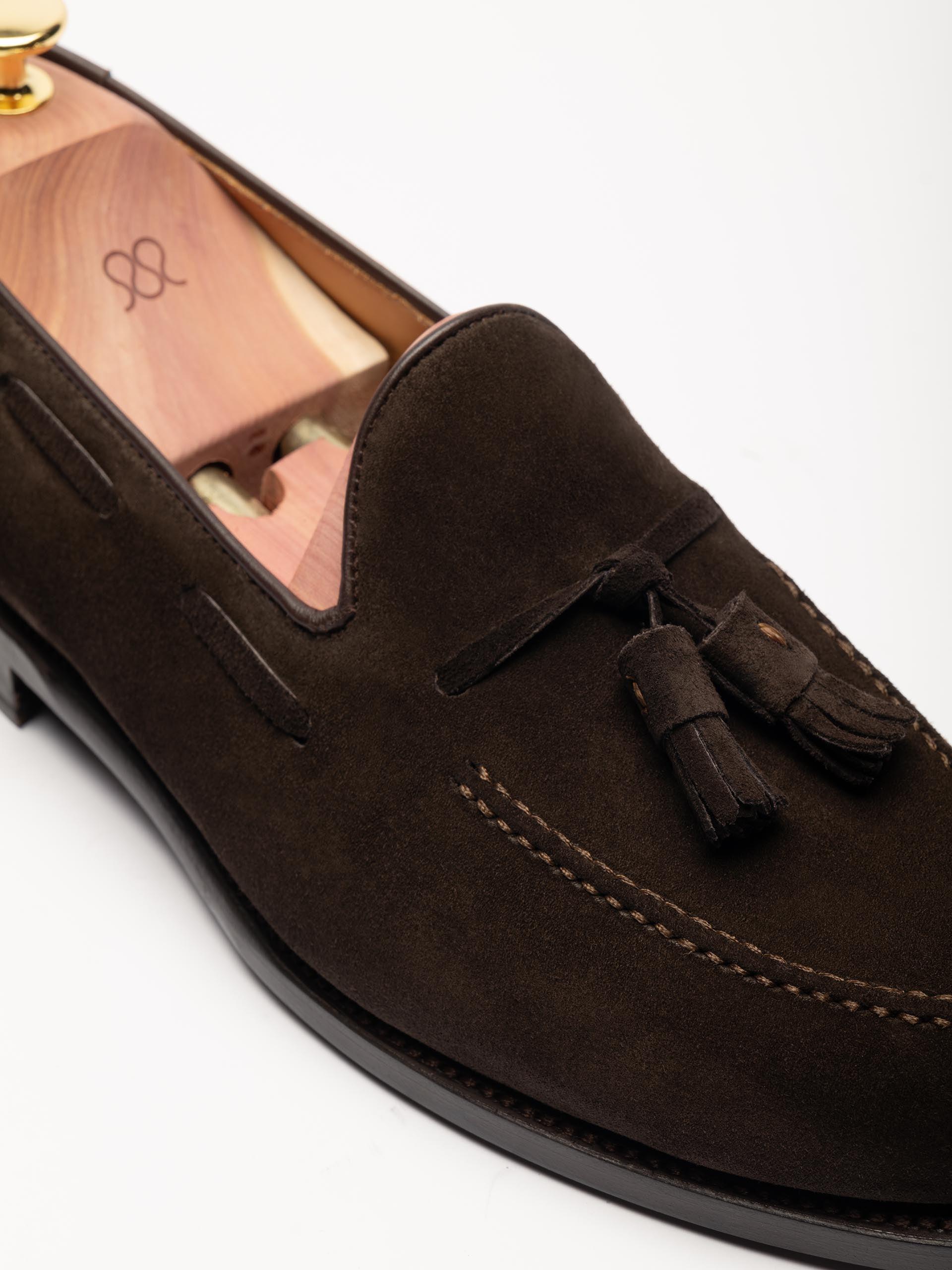 The Tassel Loafer - Signs of Wear Brown Suede 2