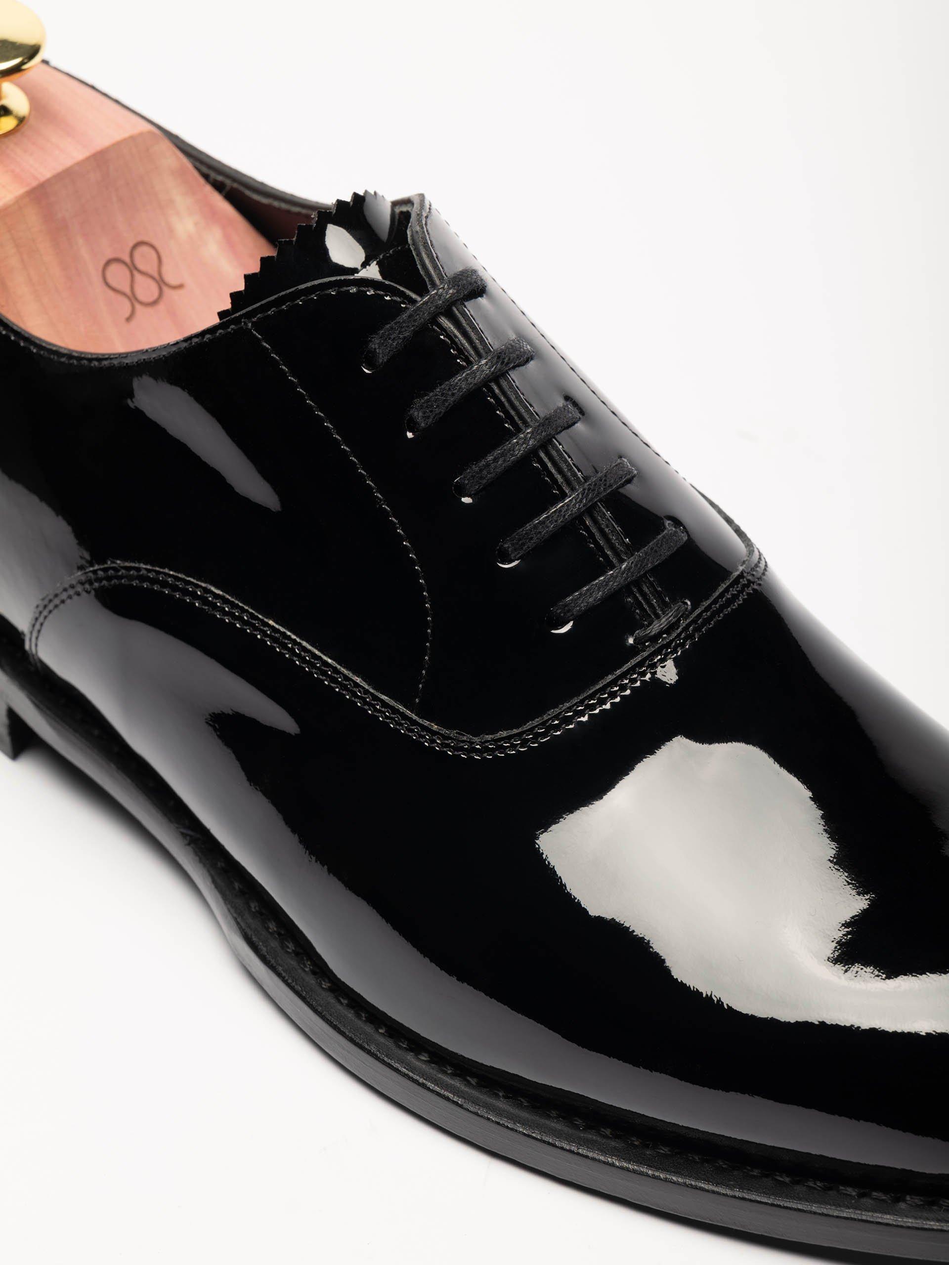 The Oxford - Light Wear and Tear Black Patent 2