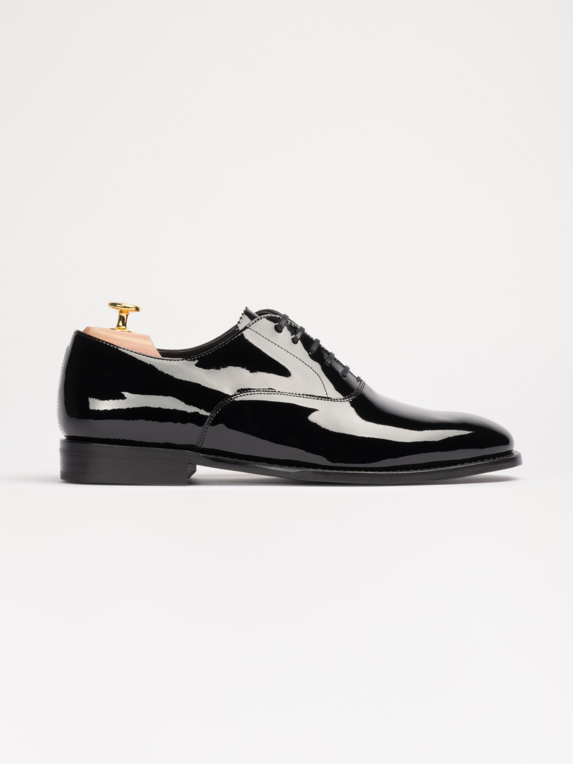 The Oxford - Light Wear and Tear Black Patent 1