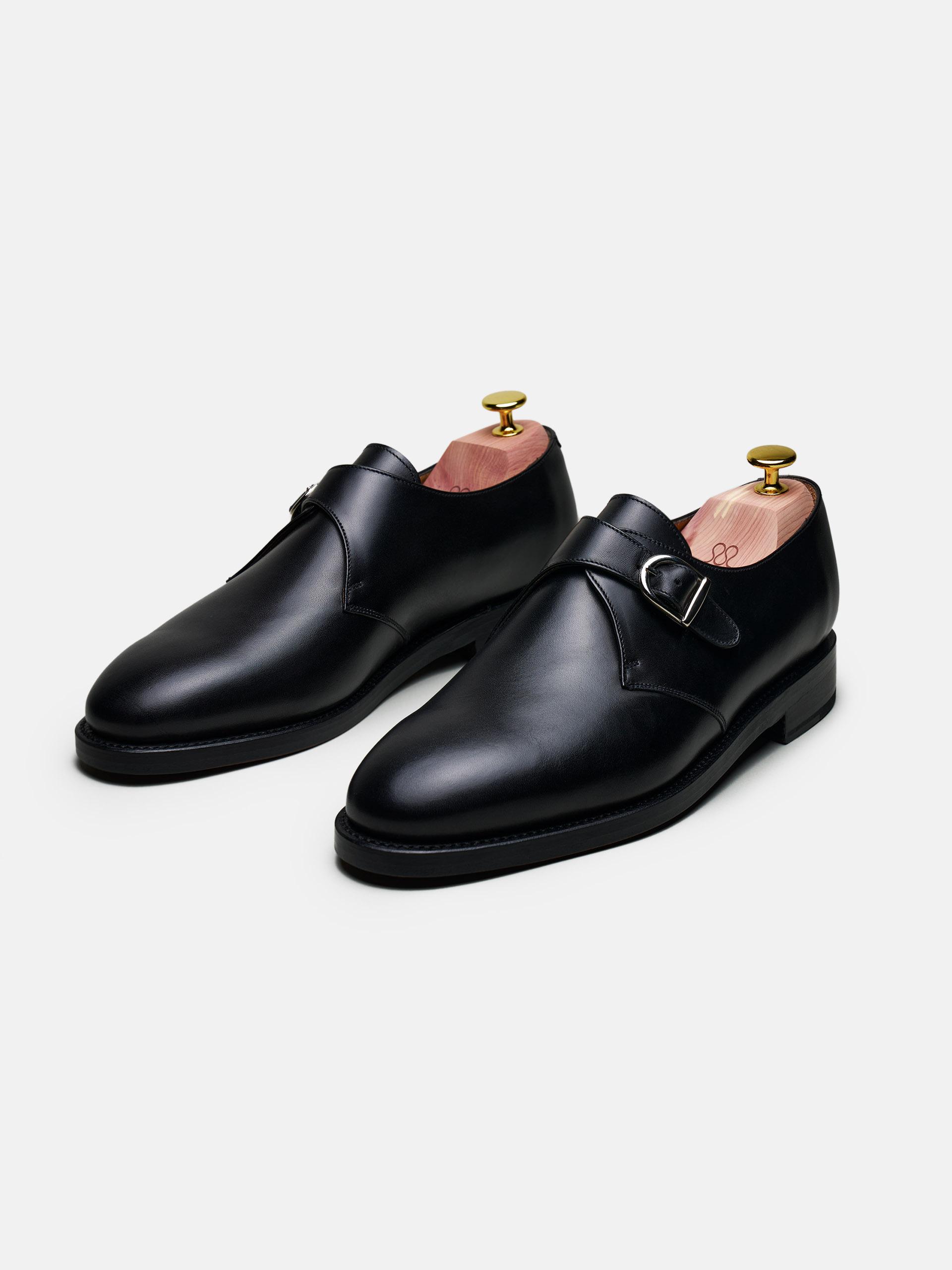 The Single Monkstrap - Medium Wear and Tear Black Calf 2