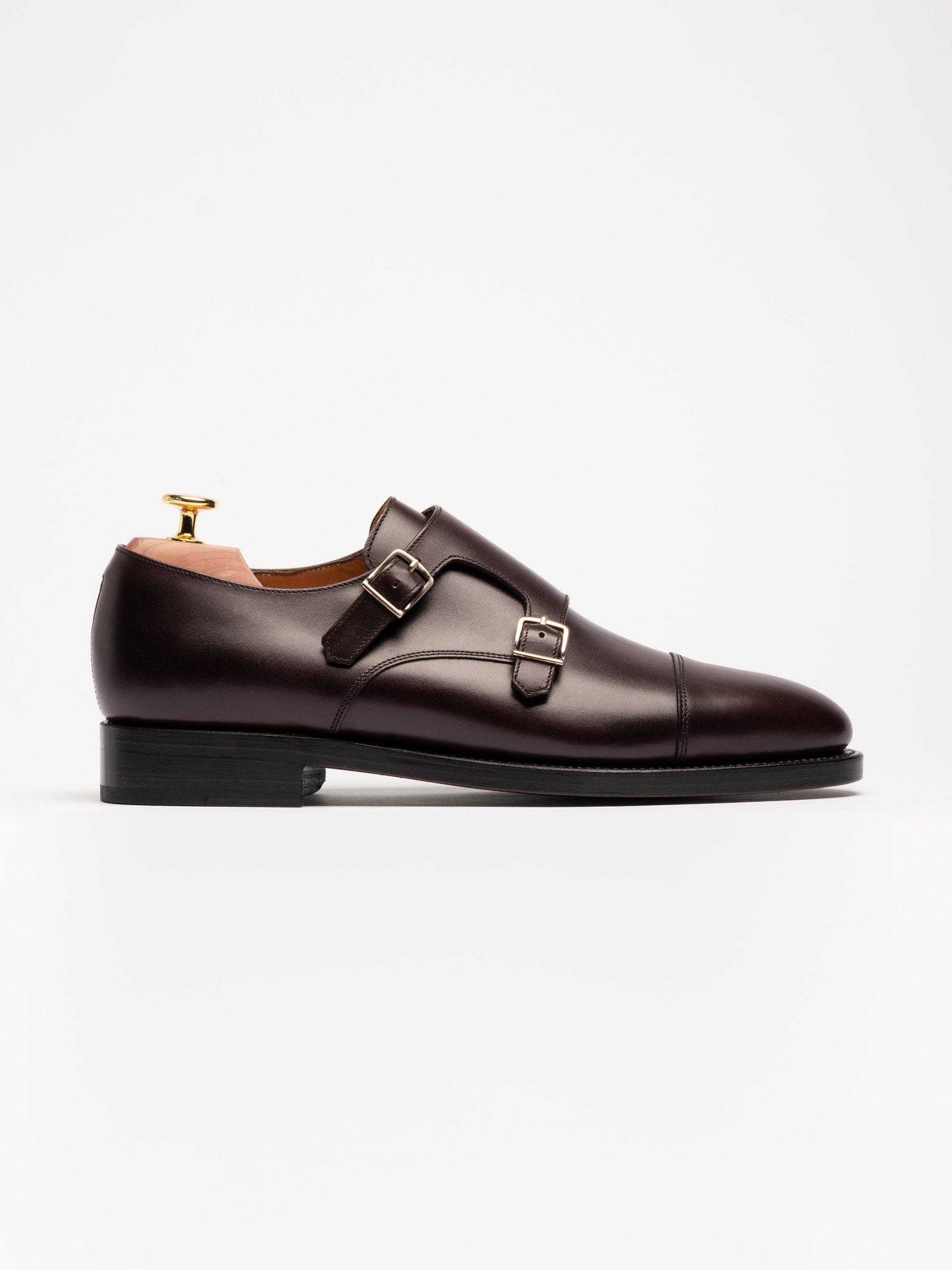 The Double Monkstrap - Light Wear and Tear Burgundy Calf 1