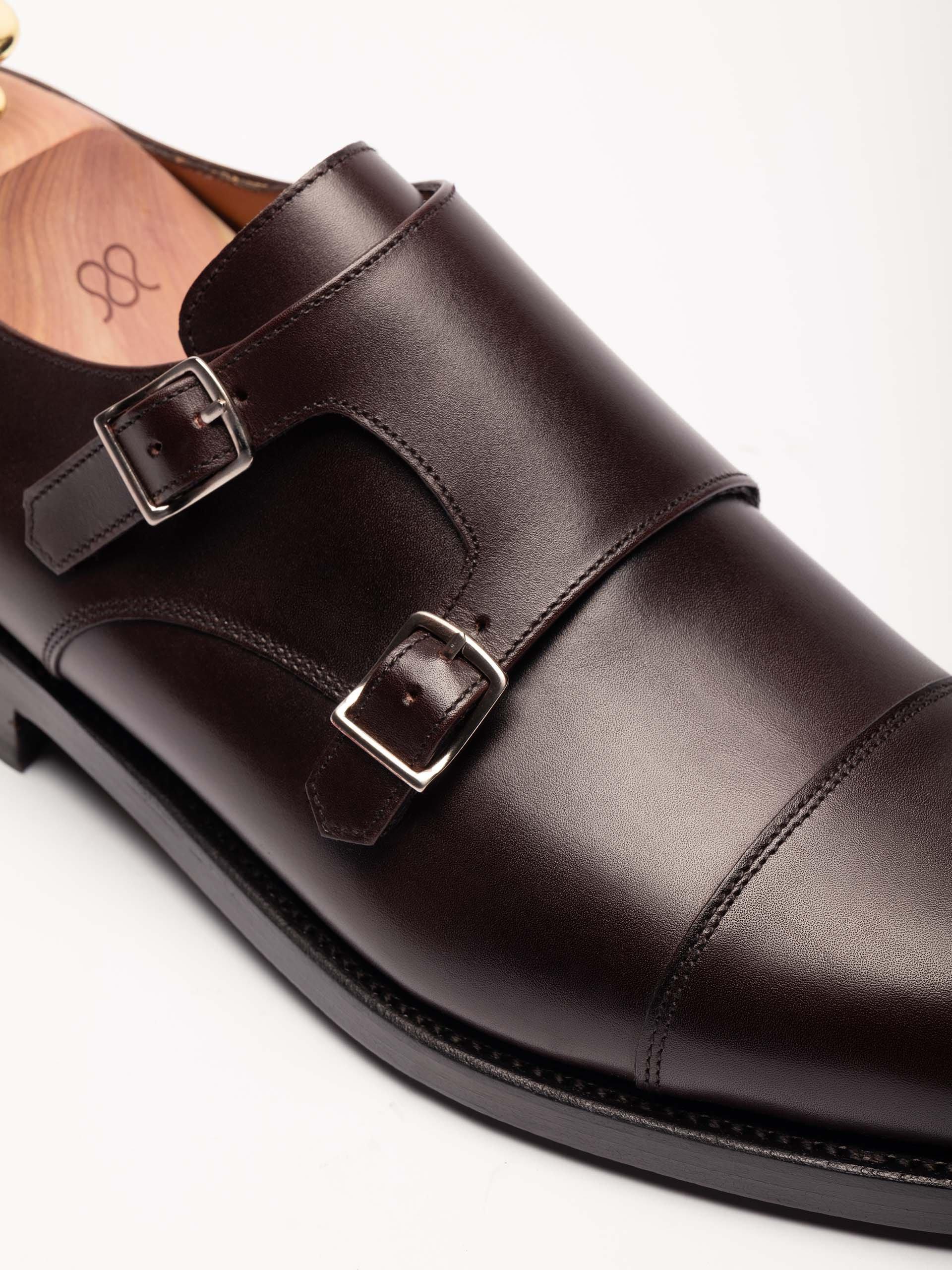 The Double Monkstrap - Light Wear and Tear Burgundy Calf 2