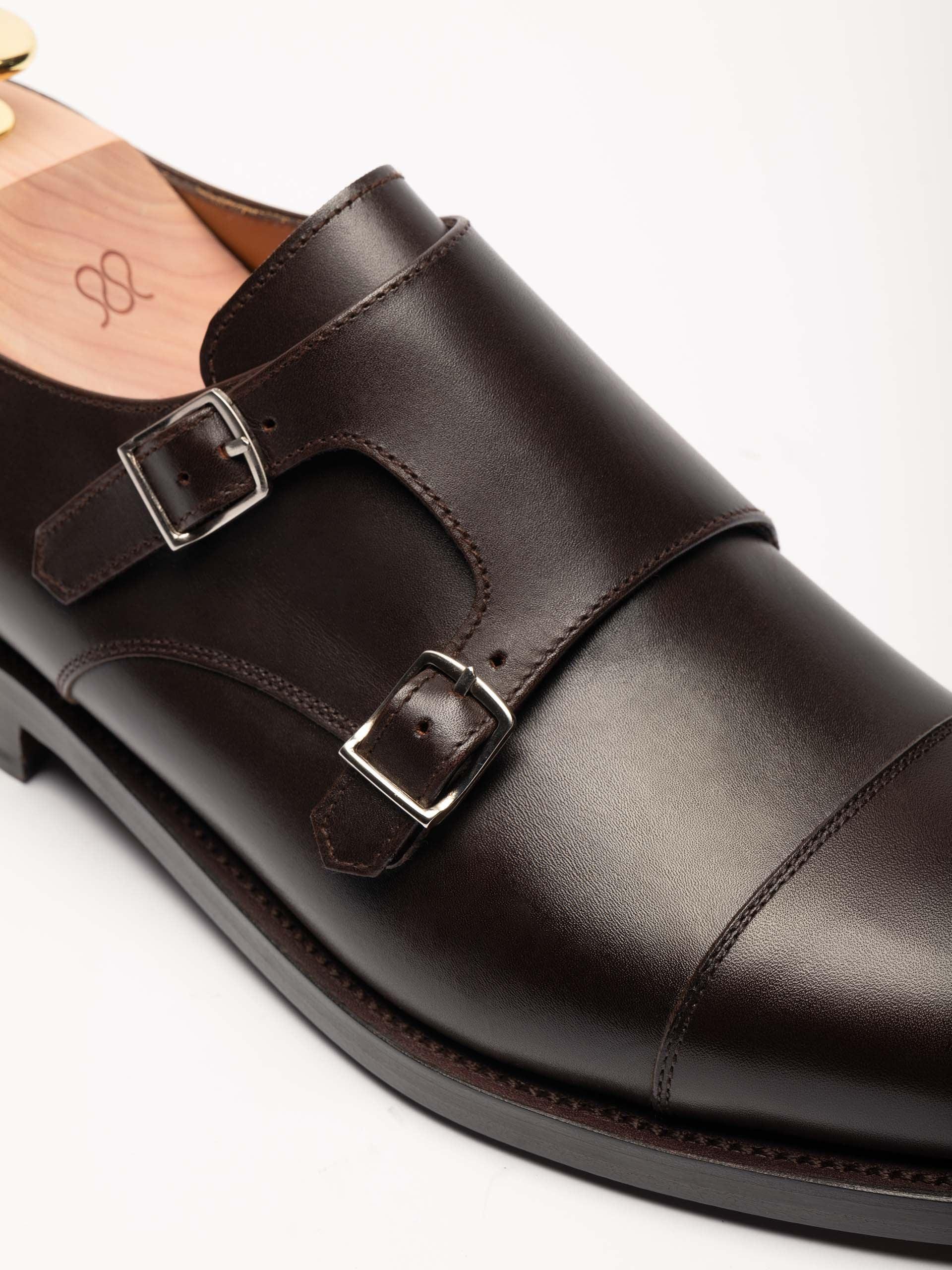 The Double Monkstrap - Light Wear and Tear Brown Calf 2