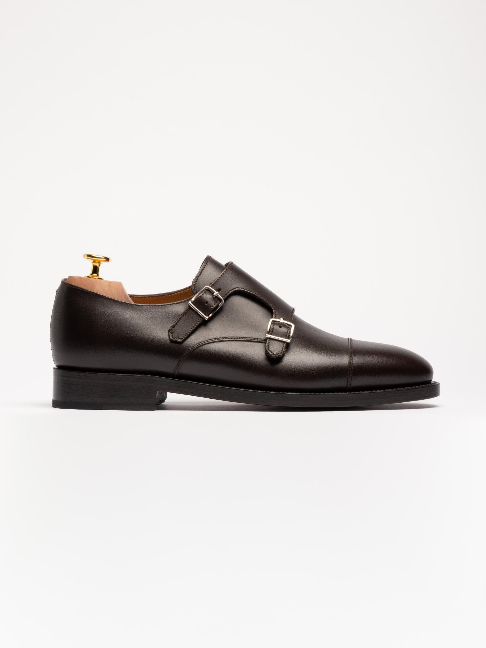 The Double Monkstrap - Medium Wear and Tear Brown Calf 1