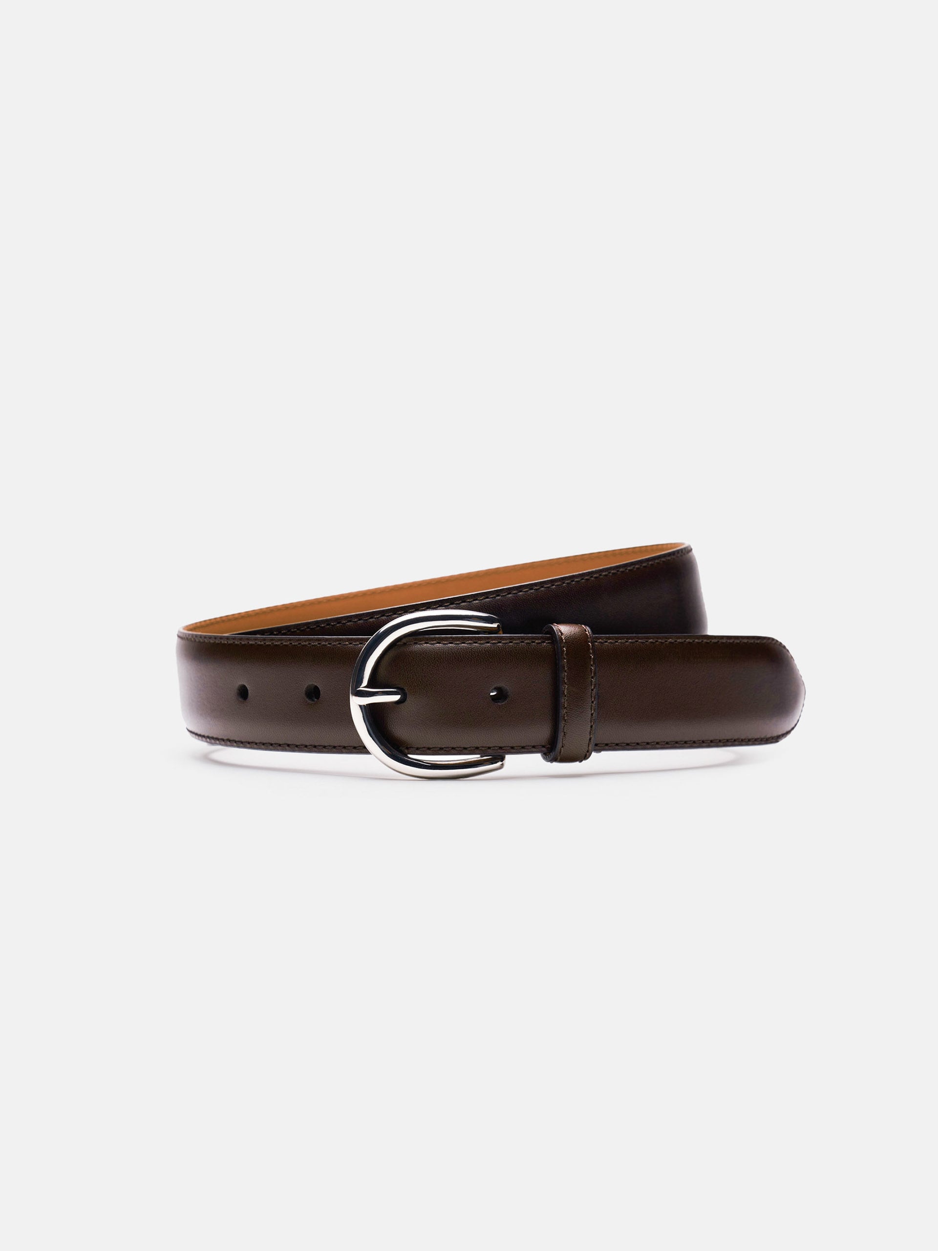 The Belt - Silver Buckle Brown Calf 1