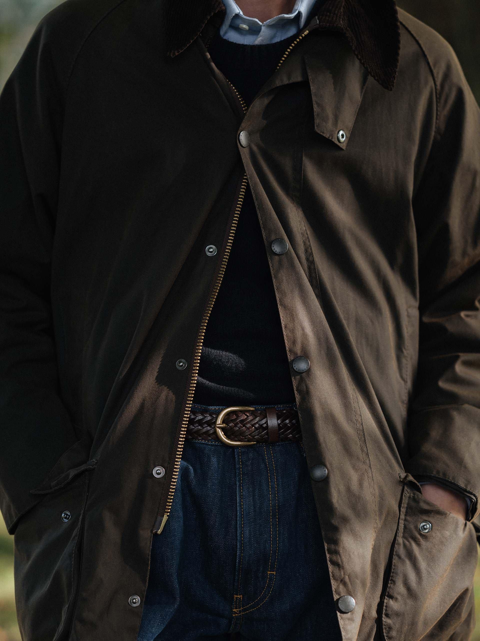 The Belt - Matte Gold Buckle Brown Braided 2