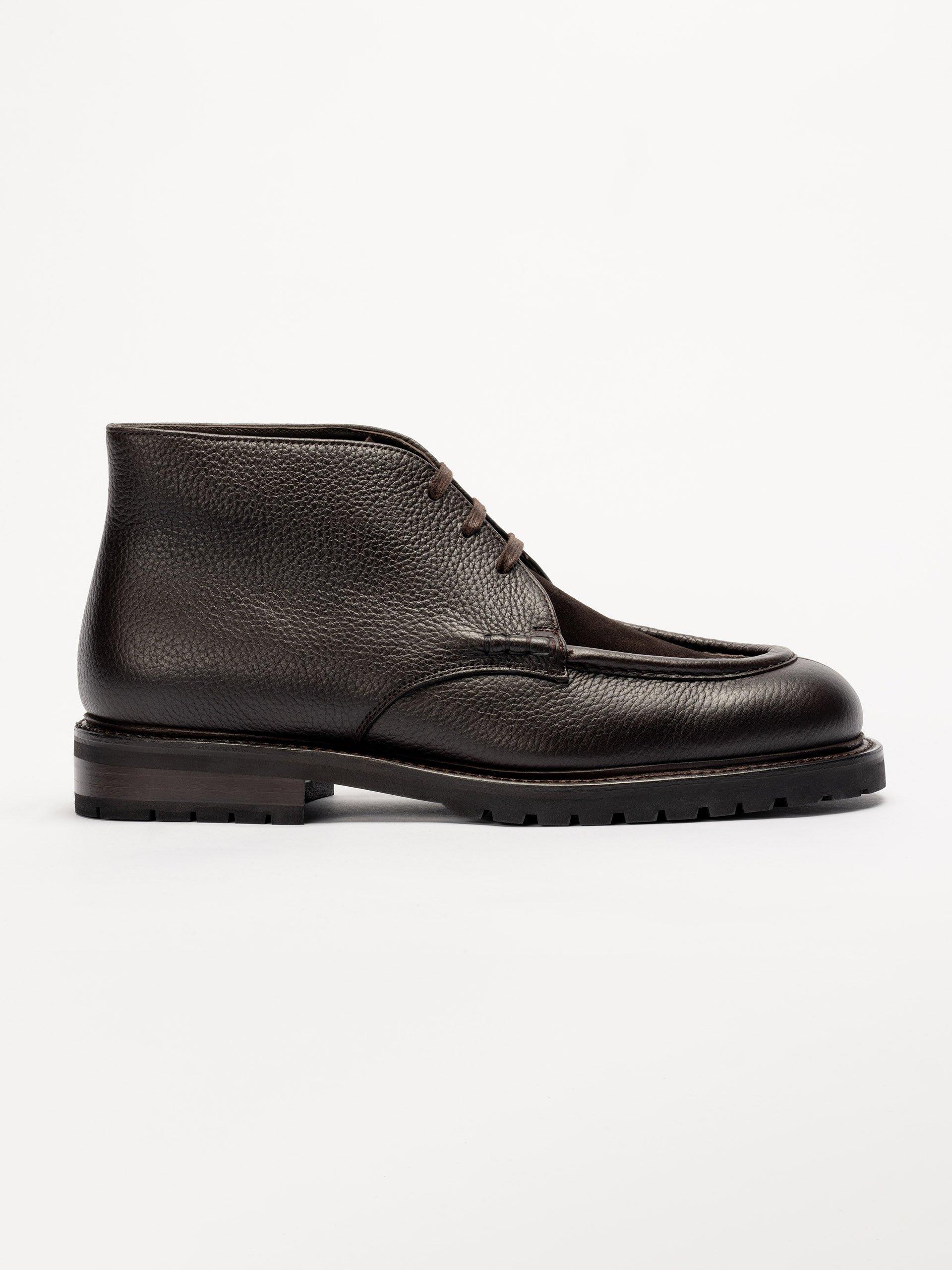 The Moc Toe Chukka Brown Grain & Brown Suede 1