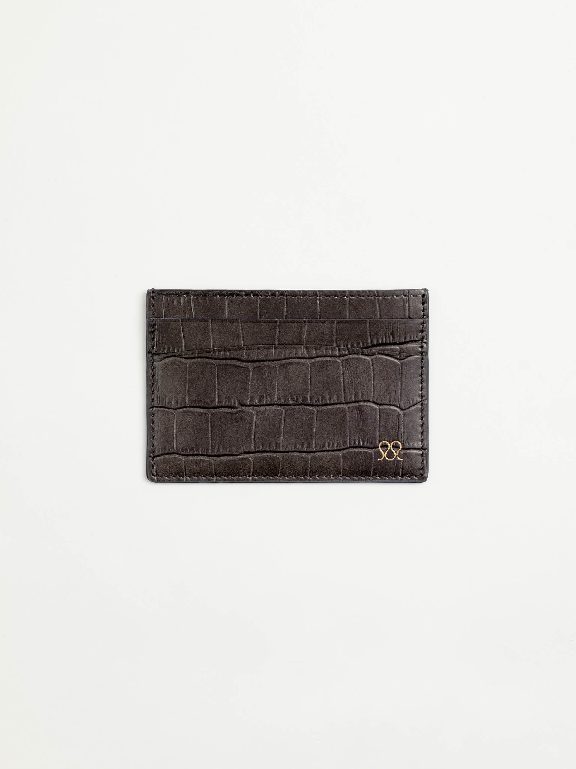 The Card Holder Truffle Grey Embossed 1