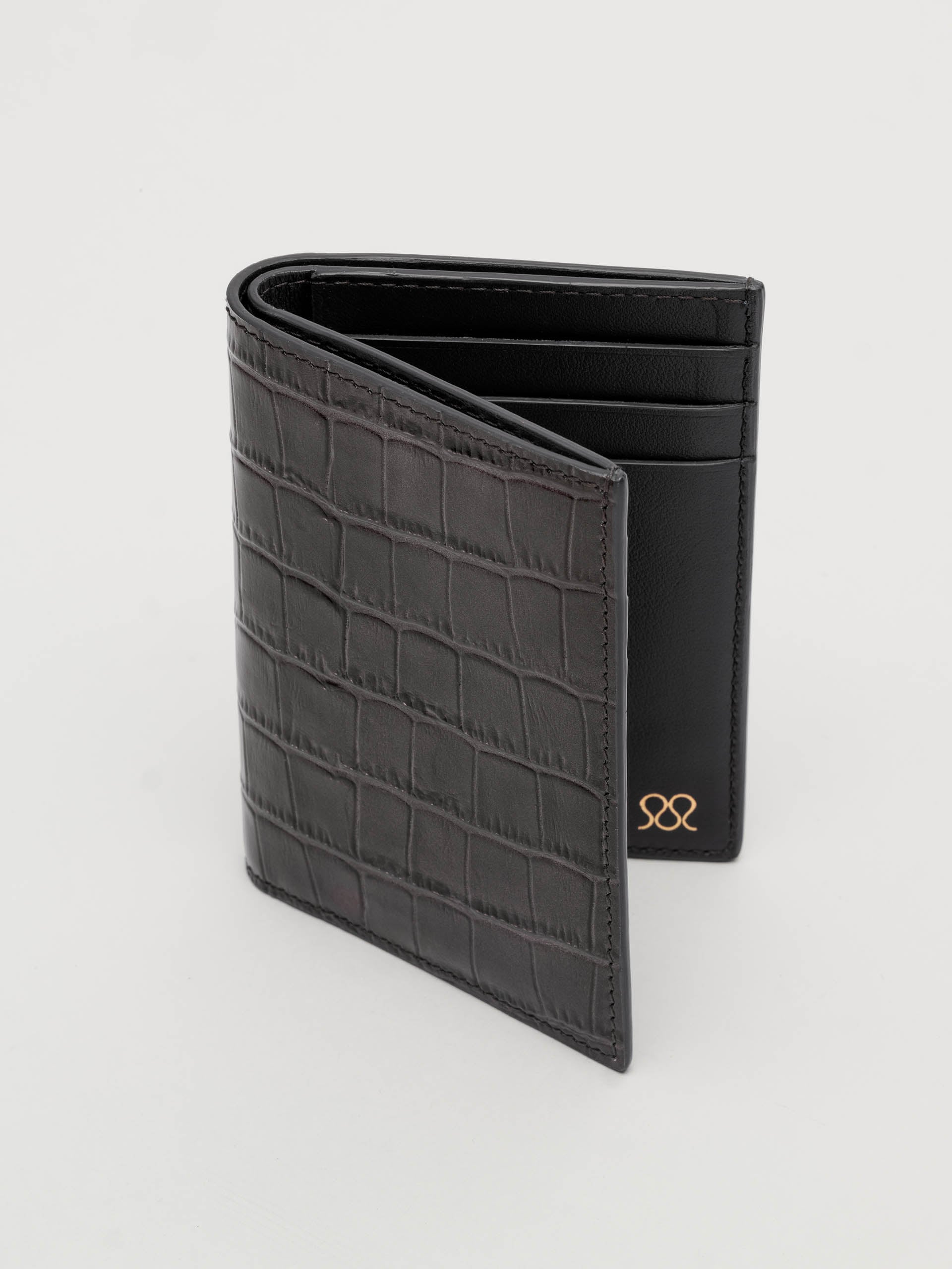 The Foldable Card Holder Truffle Grey Embossed 2