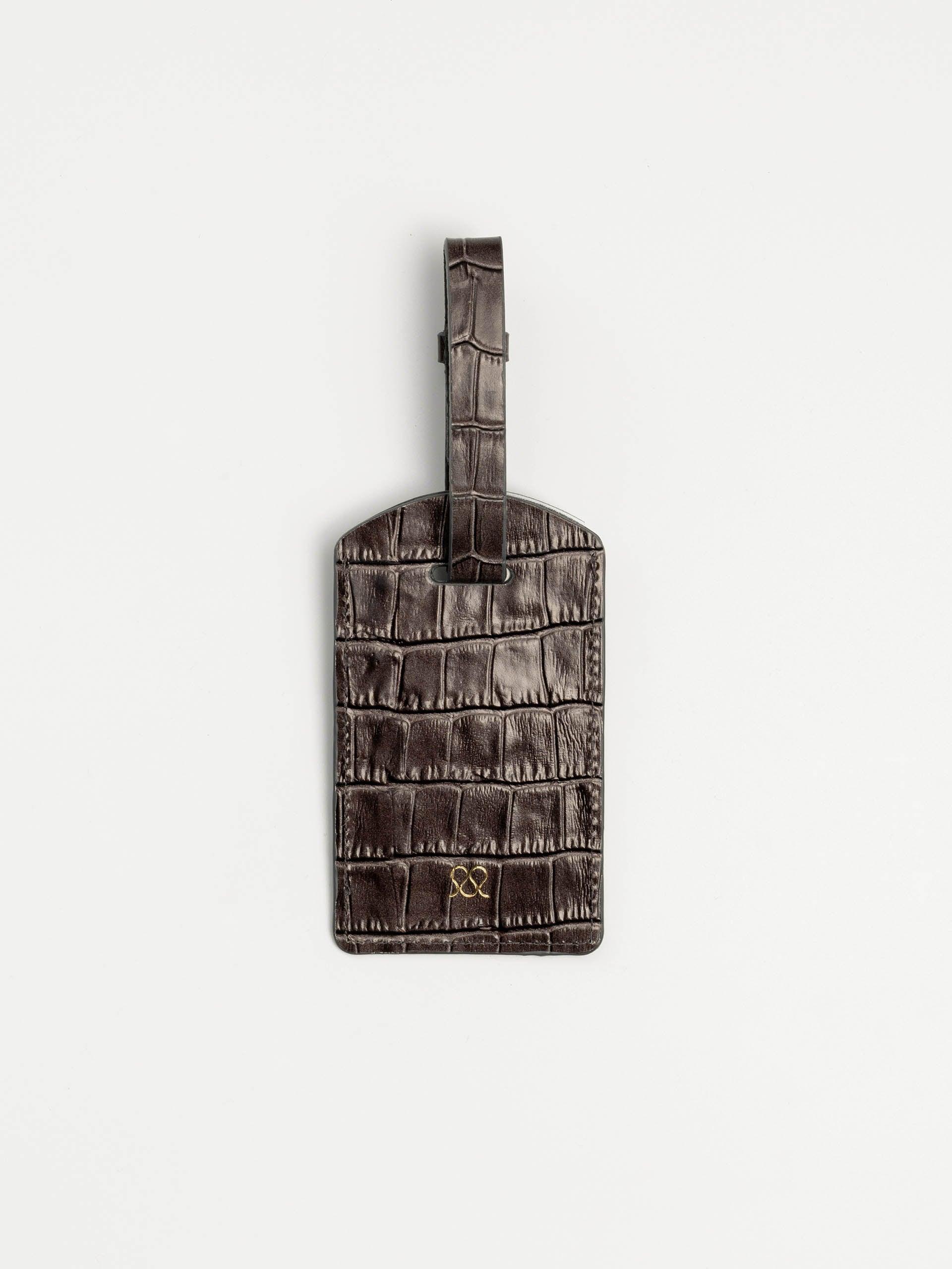 The Luggage Tag Truffle Grey Embossed 1