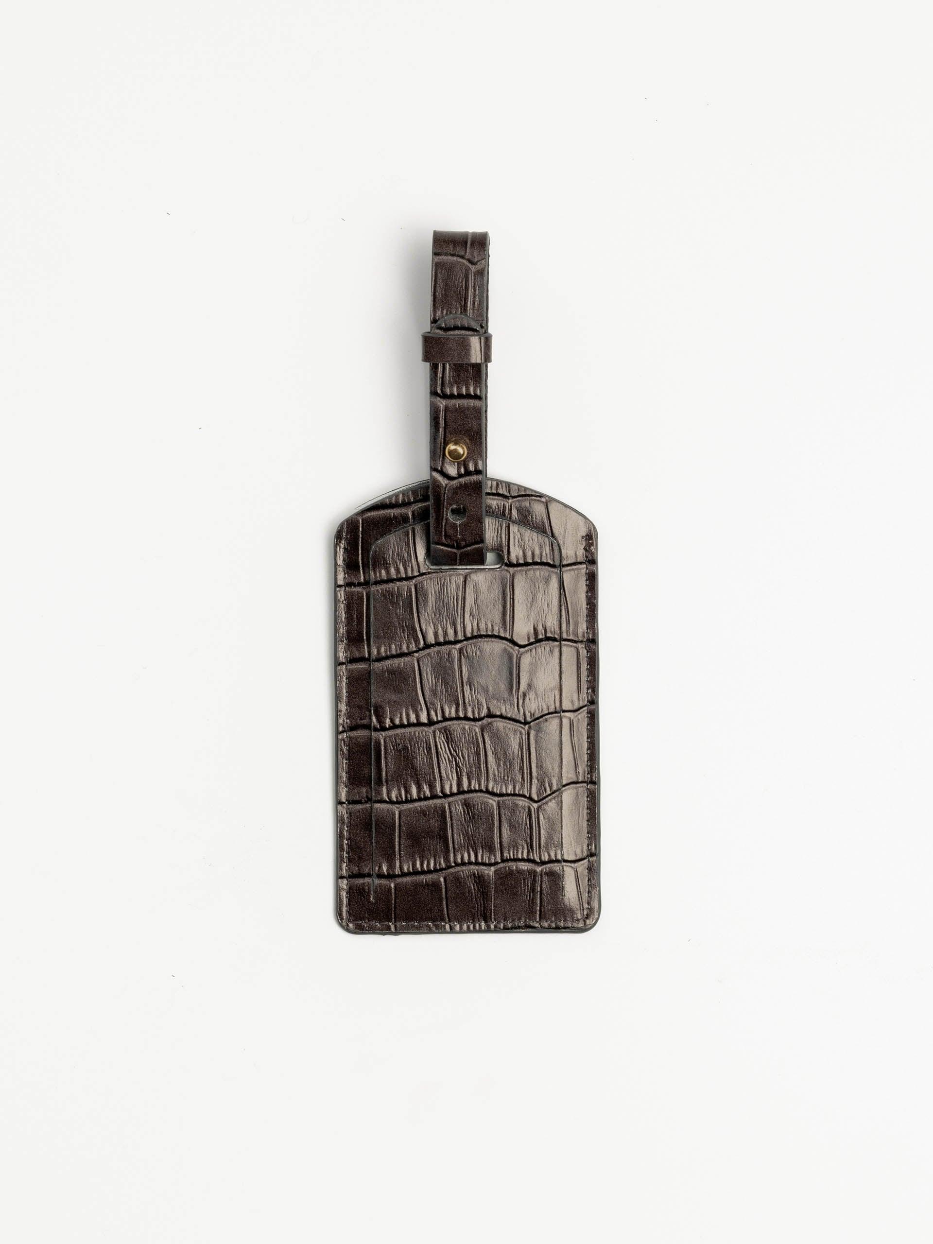 The Luggage Tag Truffle Grey Embossed 2
