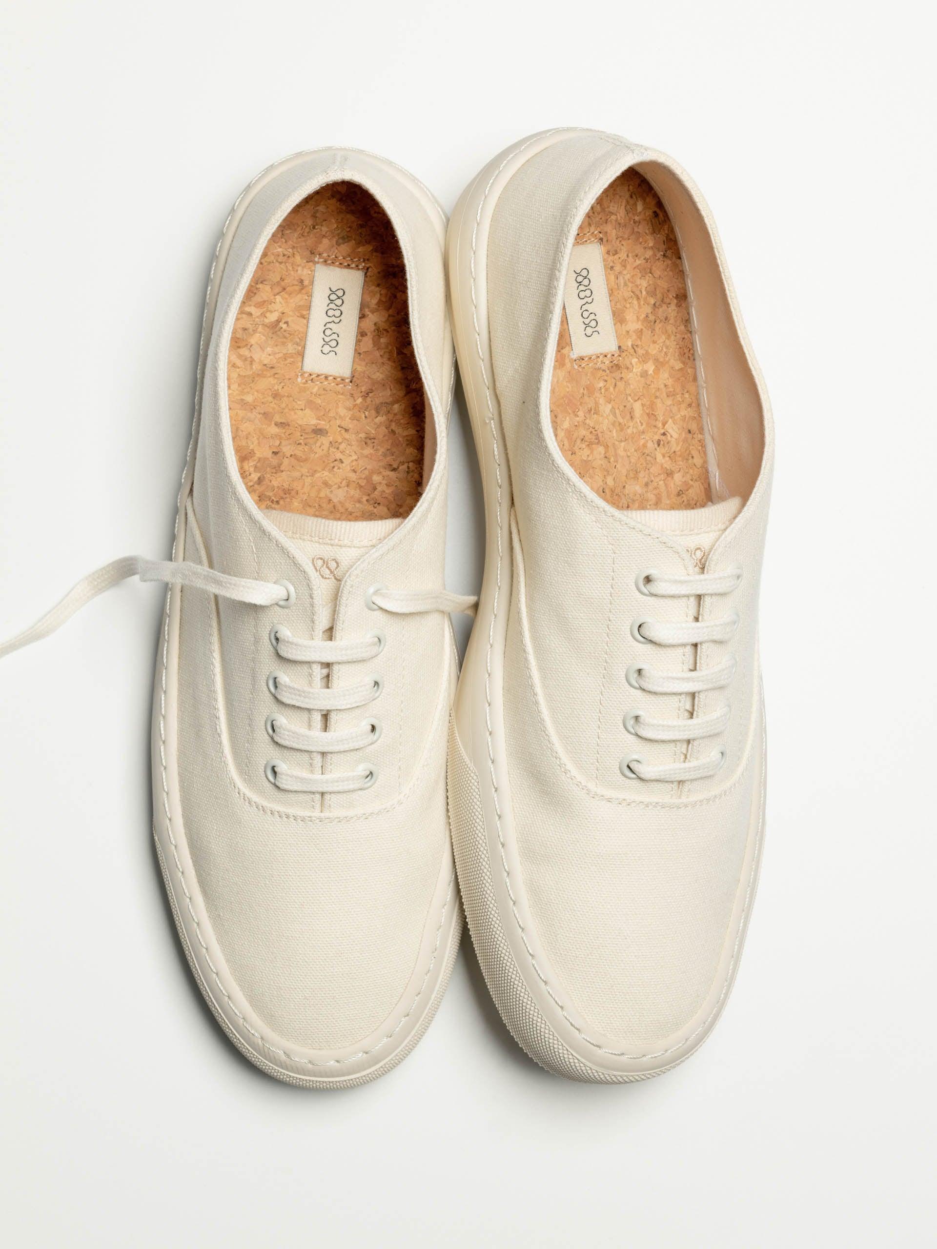 The Deck Shoe Cream Canvas 2