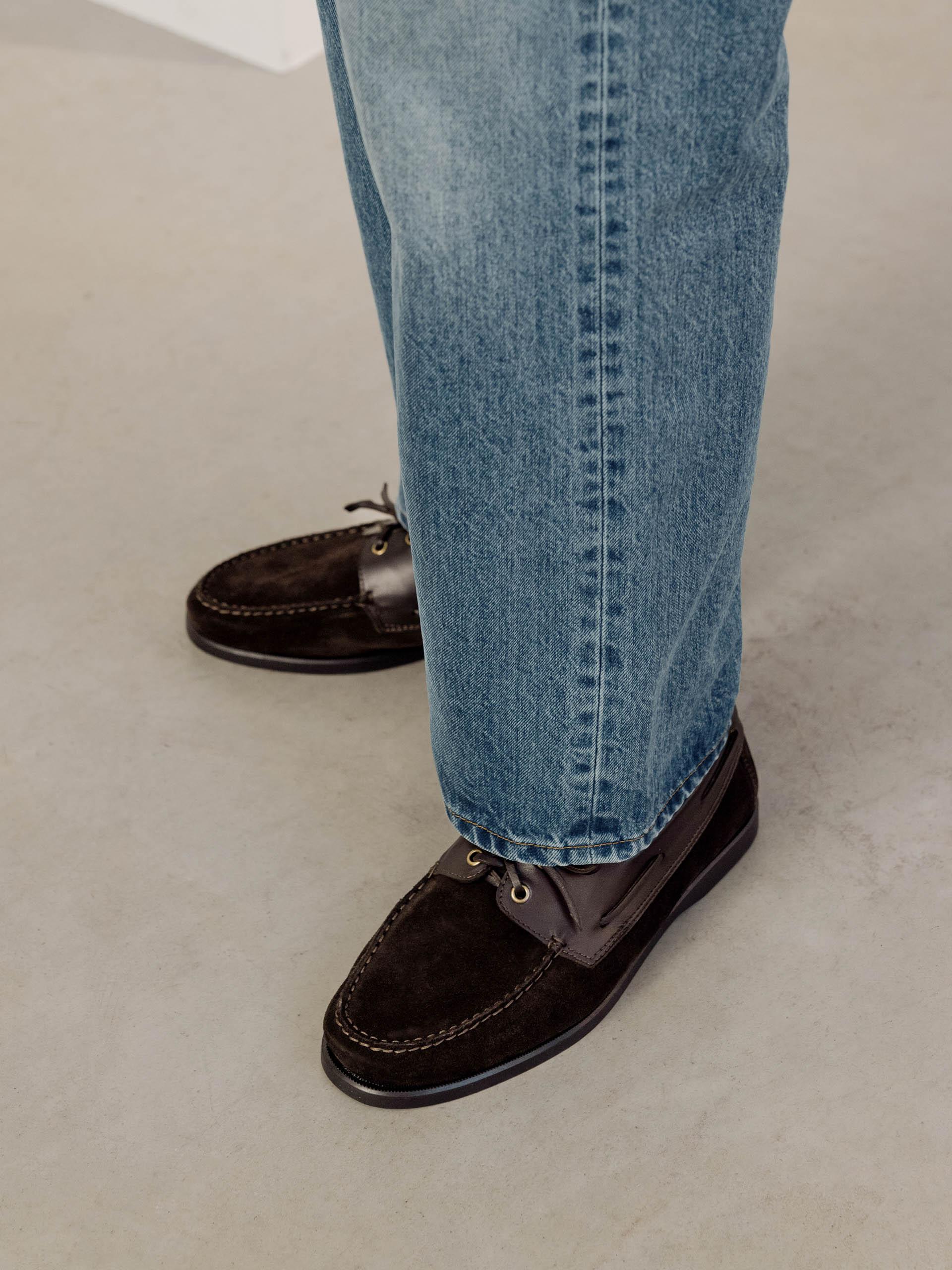 The Boat Shoe Brown Suede & Brown Calf 2