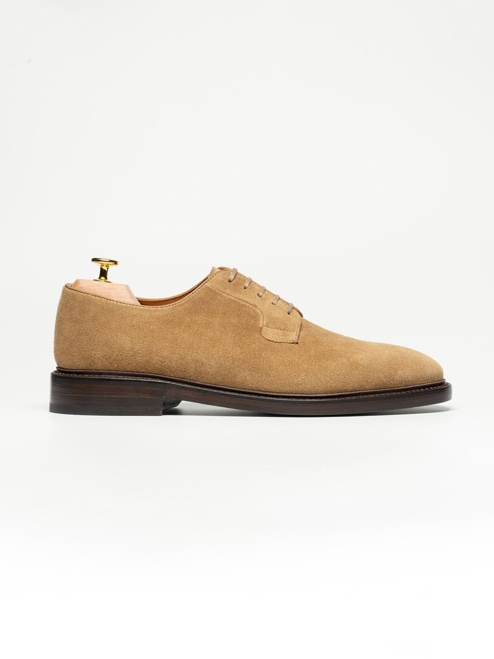 The Plain Toe Blucher Beige Suede 1
