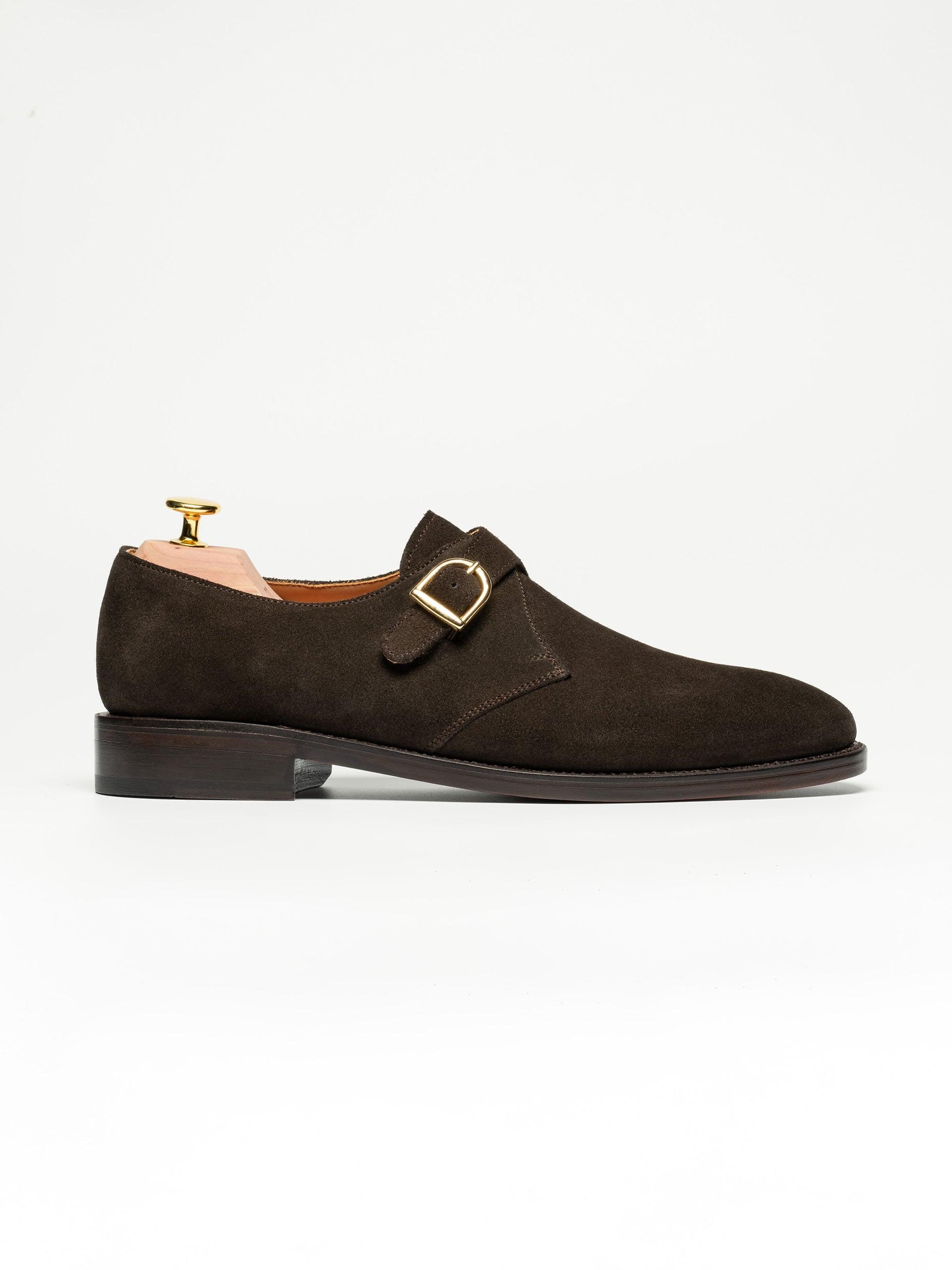 The Single Monkstrap Brown Suede 1