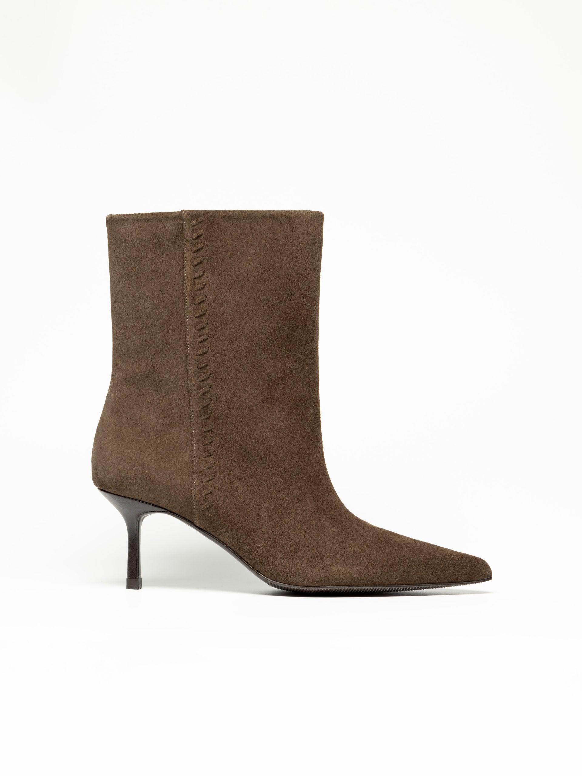 The Stiletto Boot Truffle Suede 1