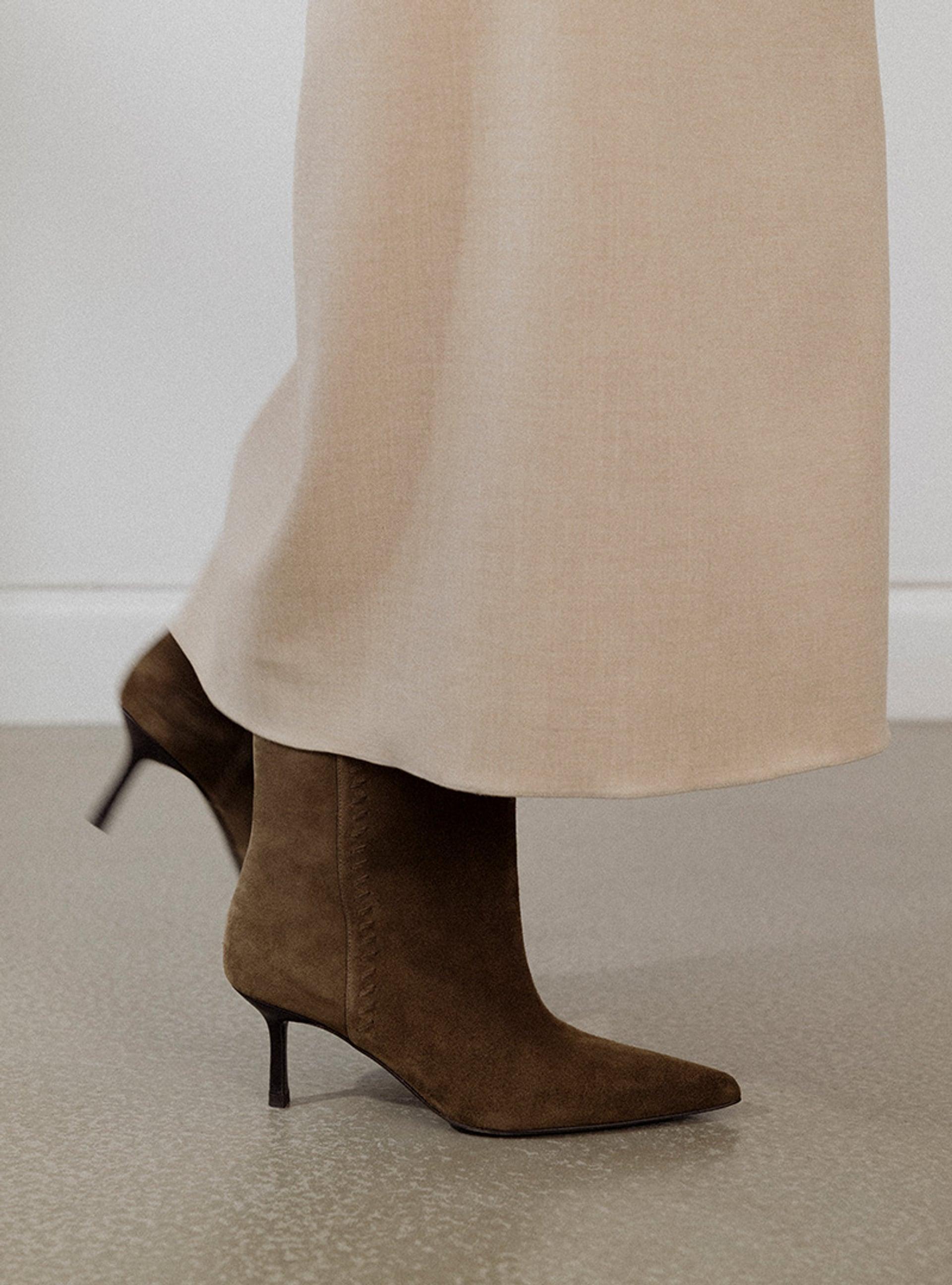 The Stiletto Boot Truffle Suede 2