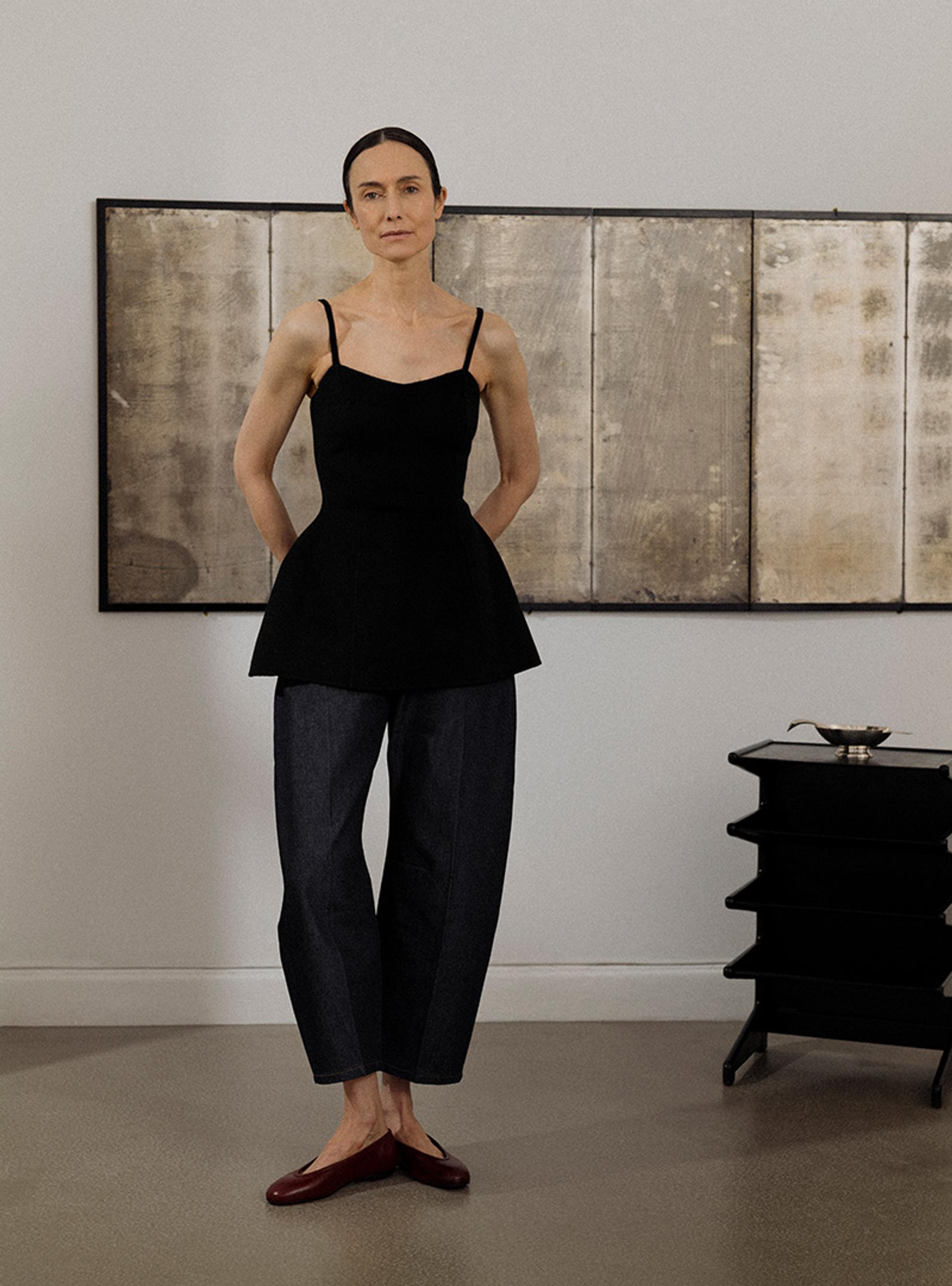 The Ballet Flat - Rubber Sole Ruby Nappa 2