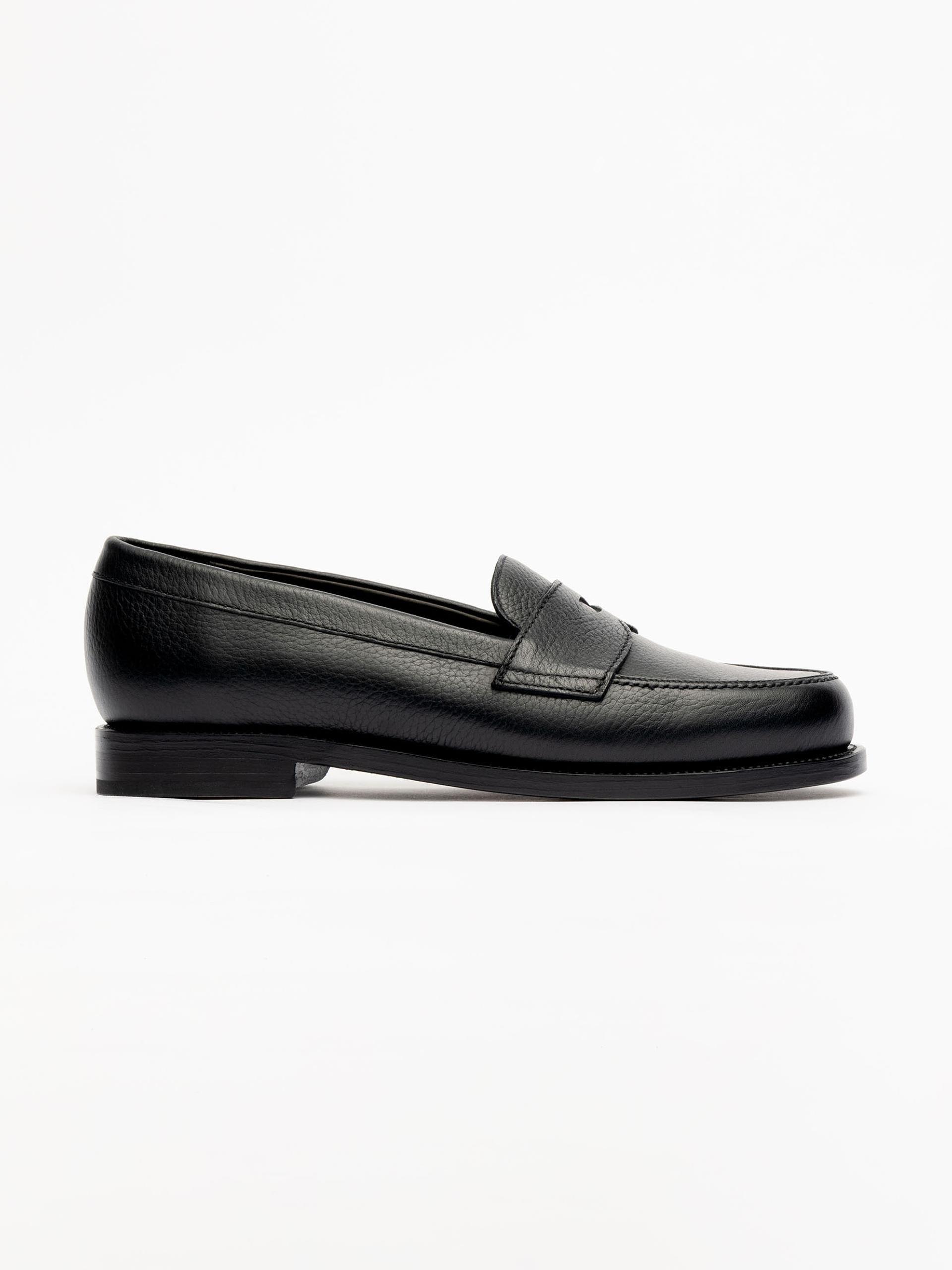 The Ivy Loafer - Rubber Sole Black Grain 1