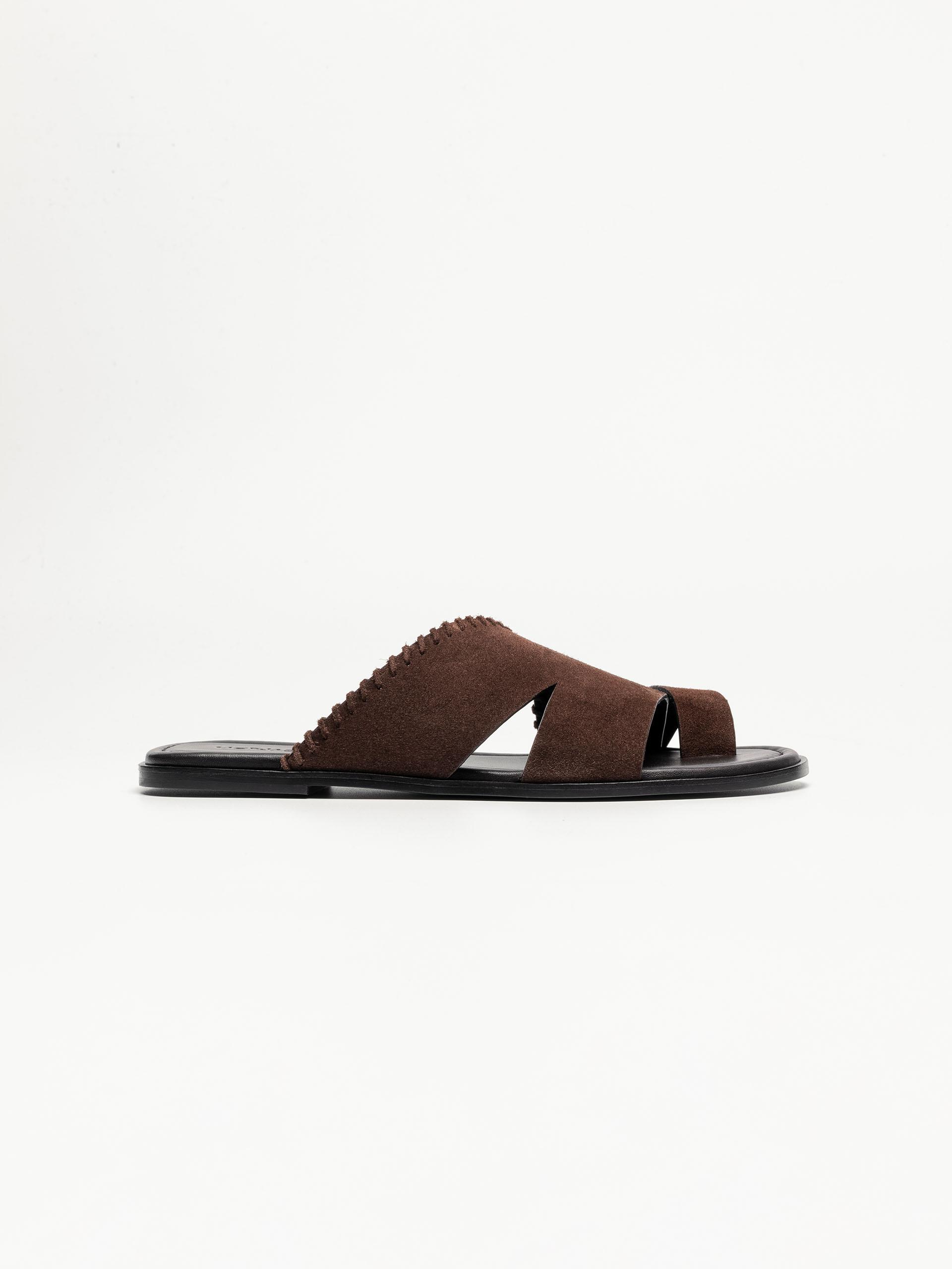 The Verona Sandal Brown Suede 1