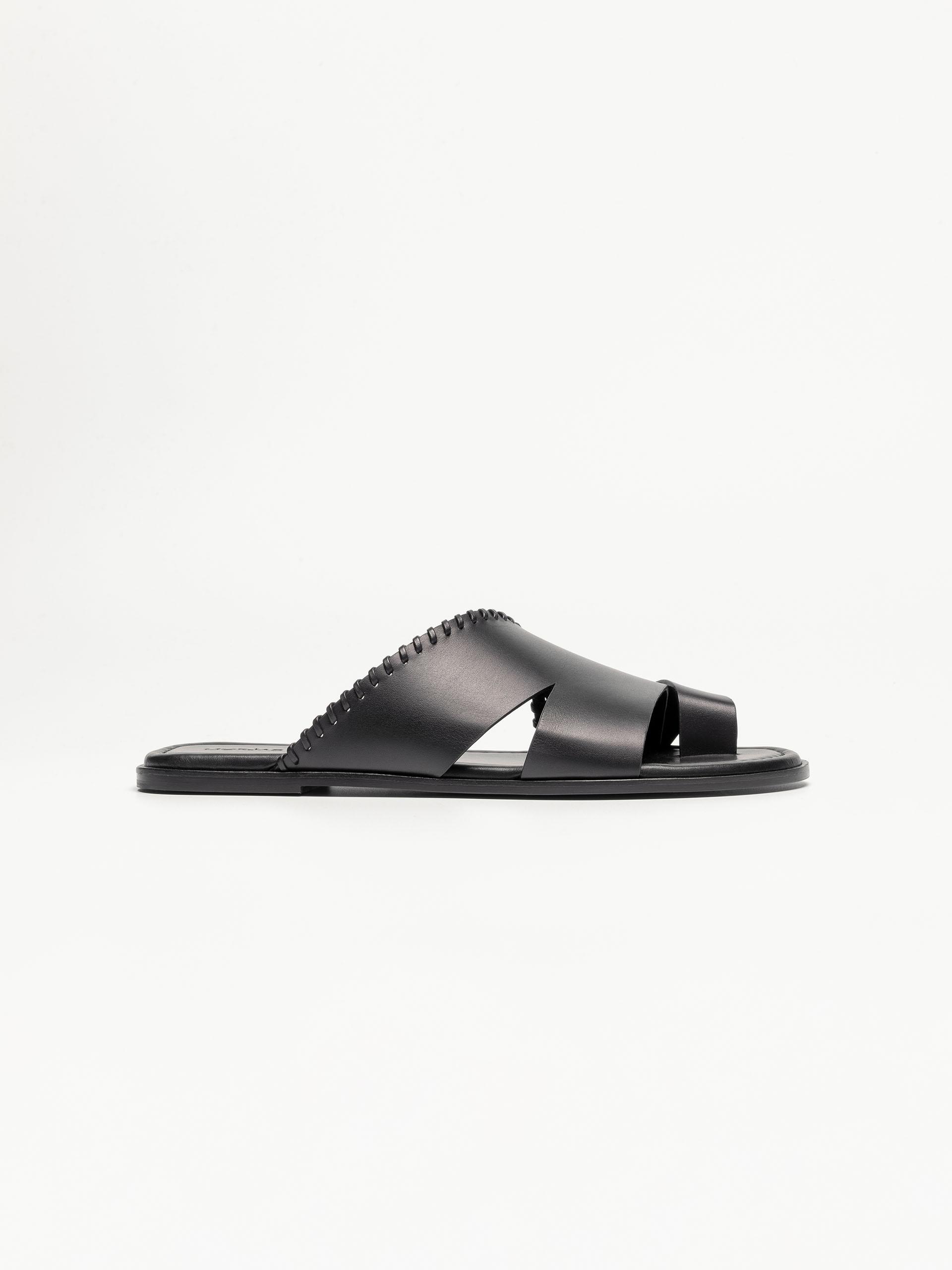 The Verona Sandal Black Nappa 1