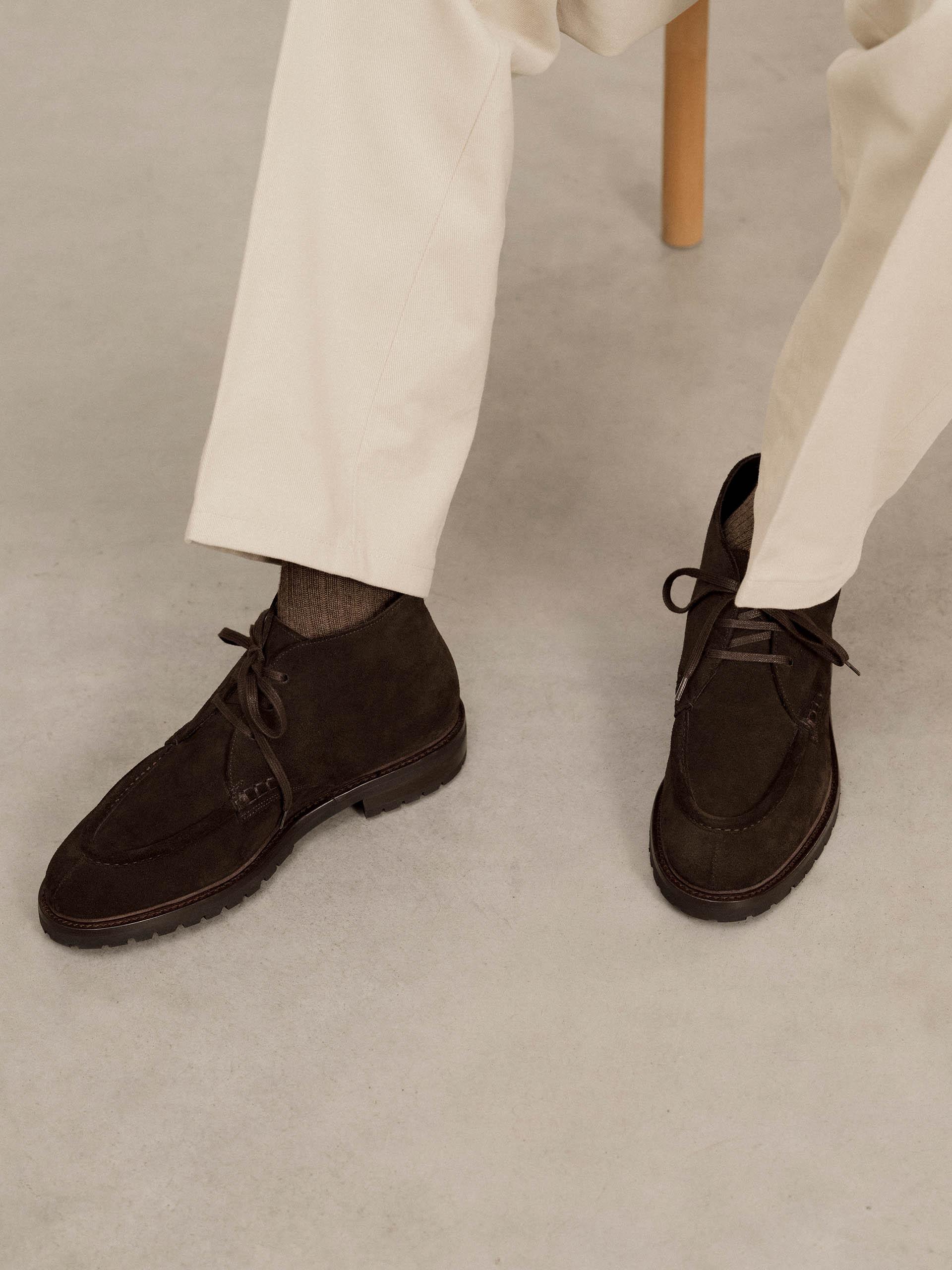 The Moc Toe Chukka Brown Suede 2