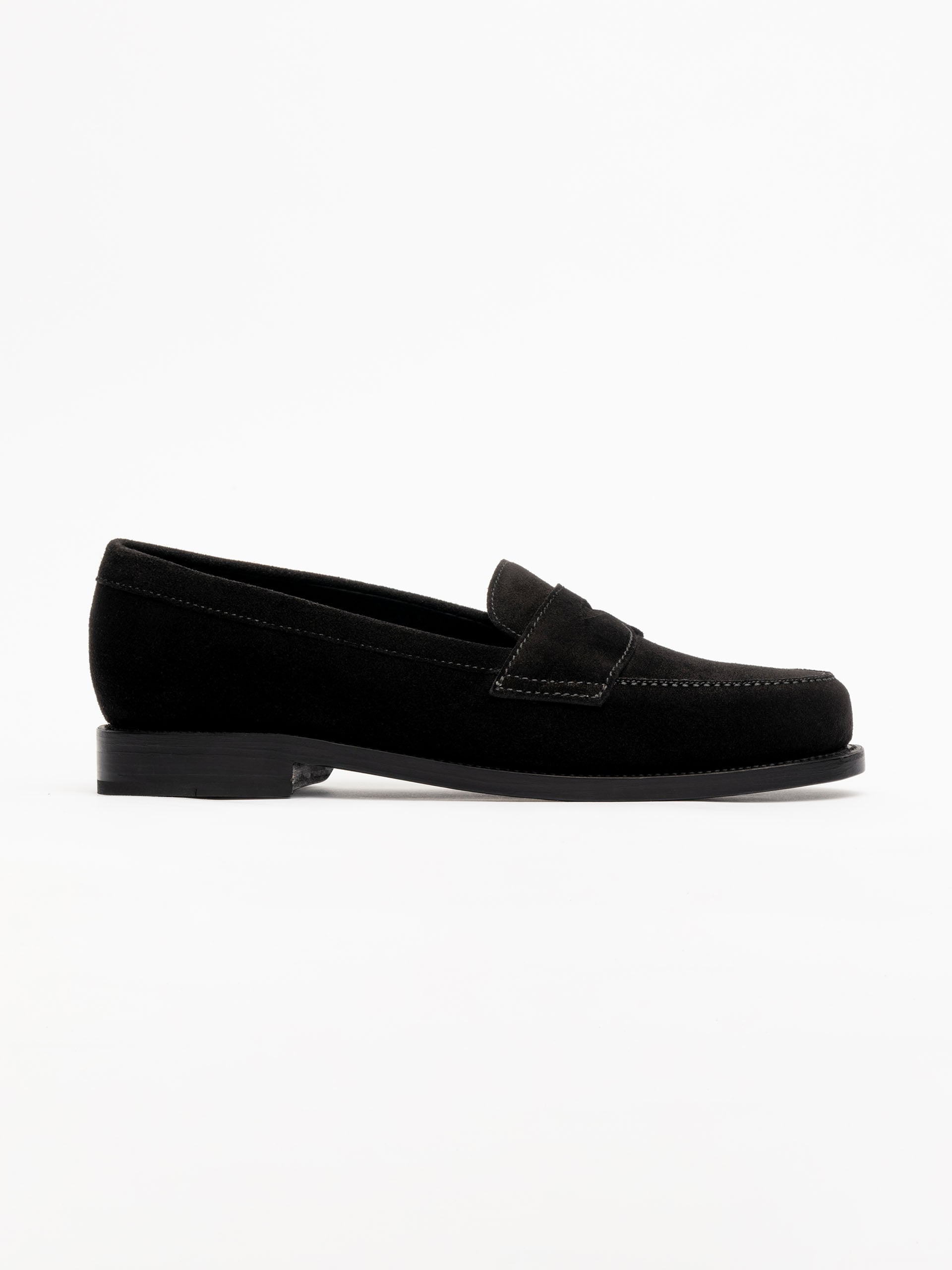 The Ivy Loafer - Rubber Sole Black Suede 1