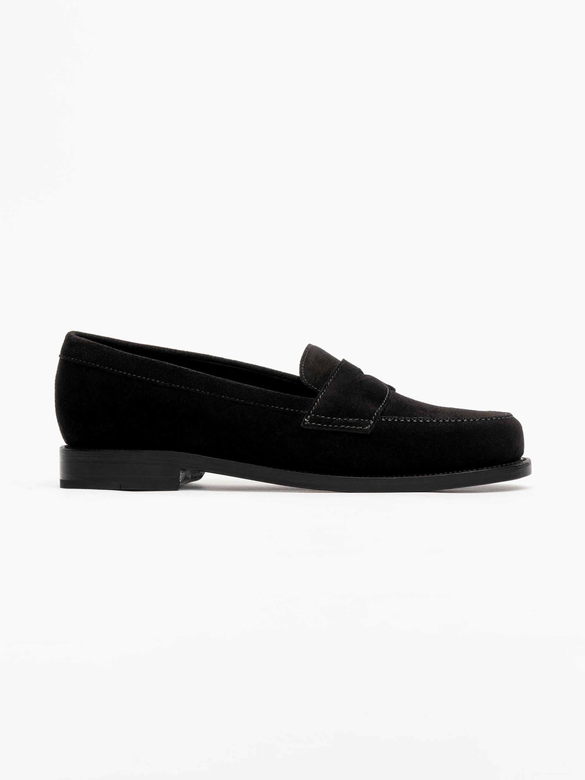 The Ivy Loafer - Rubber Sole Black Suede 1